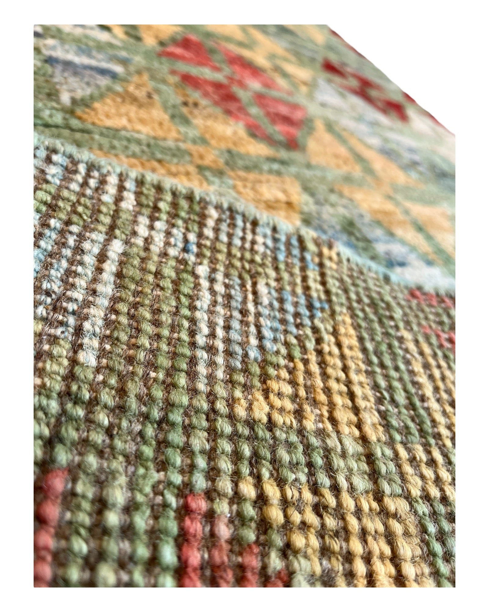 120 x 80cm Green Gabeh Rug