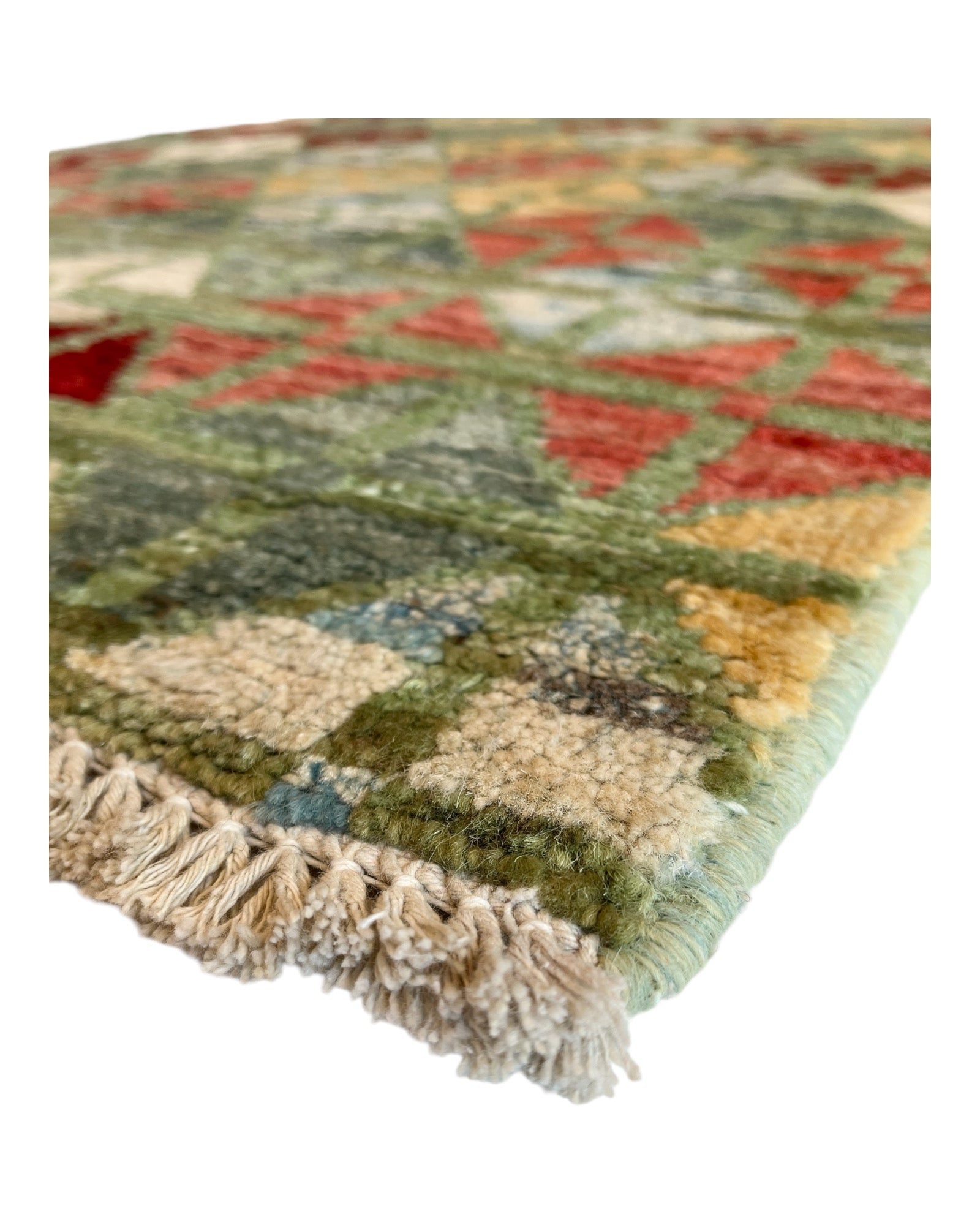 120 x 80cm Green Gabeh Rug