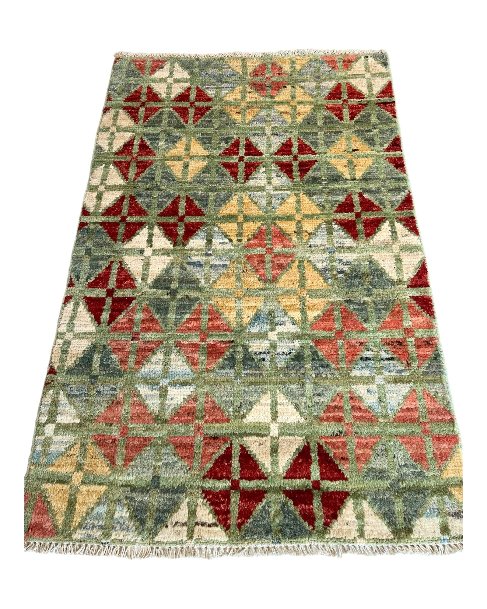 120 x 80cm Green Gabeh Rug