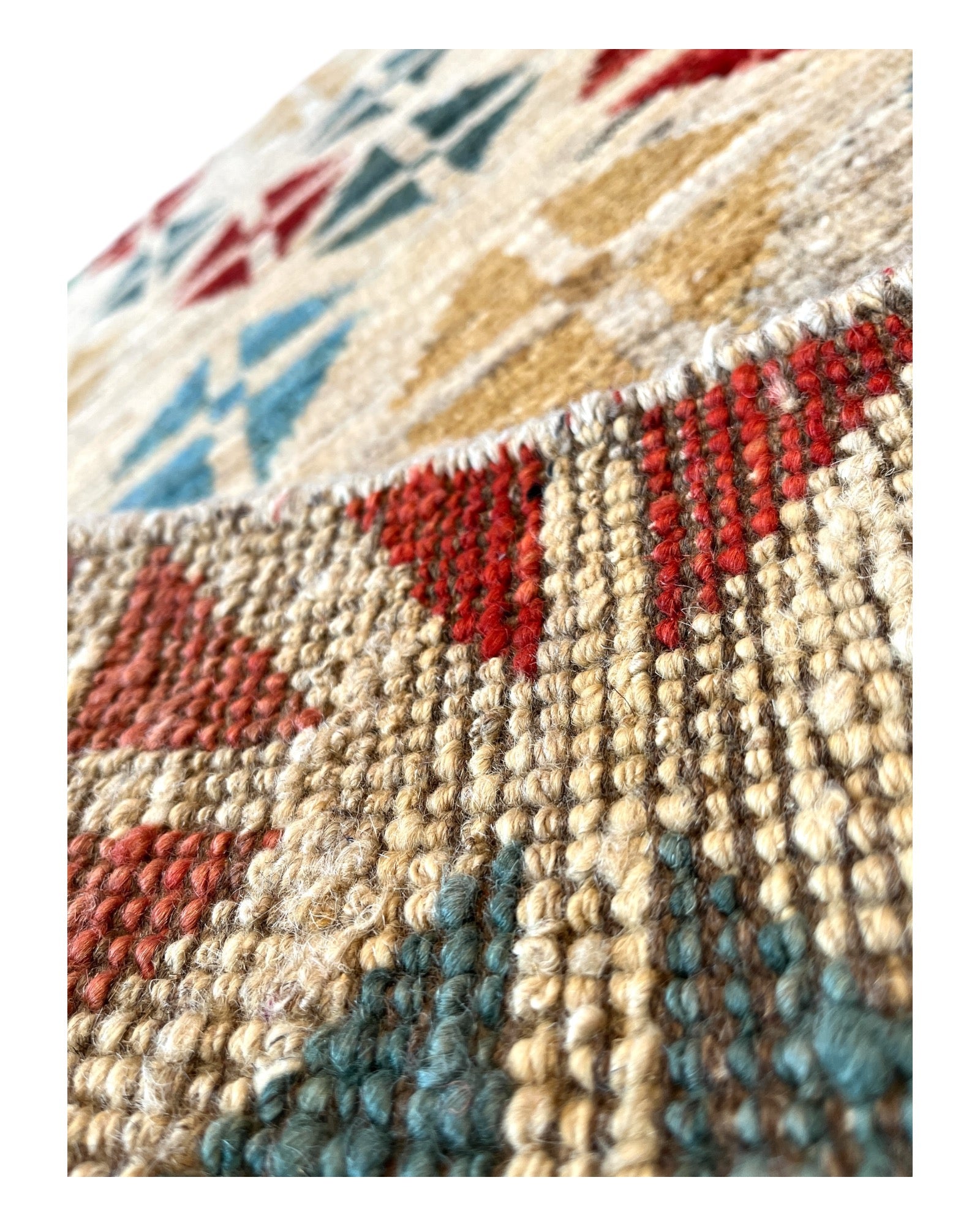 120 x 80cm Colourful Cream Gabeh Rug