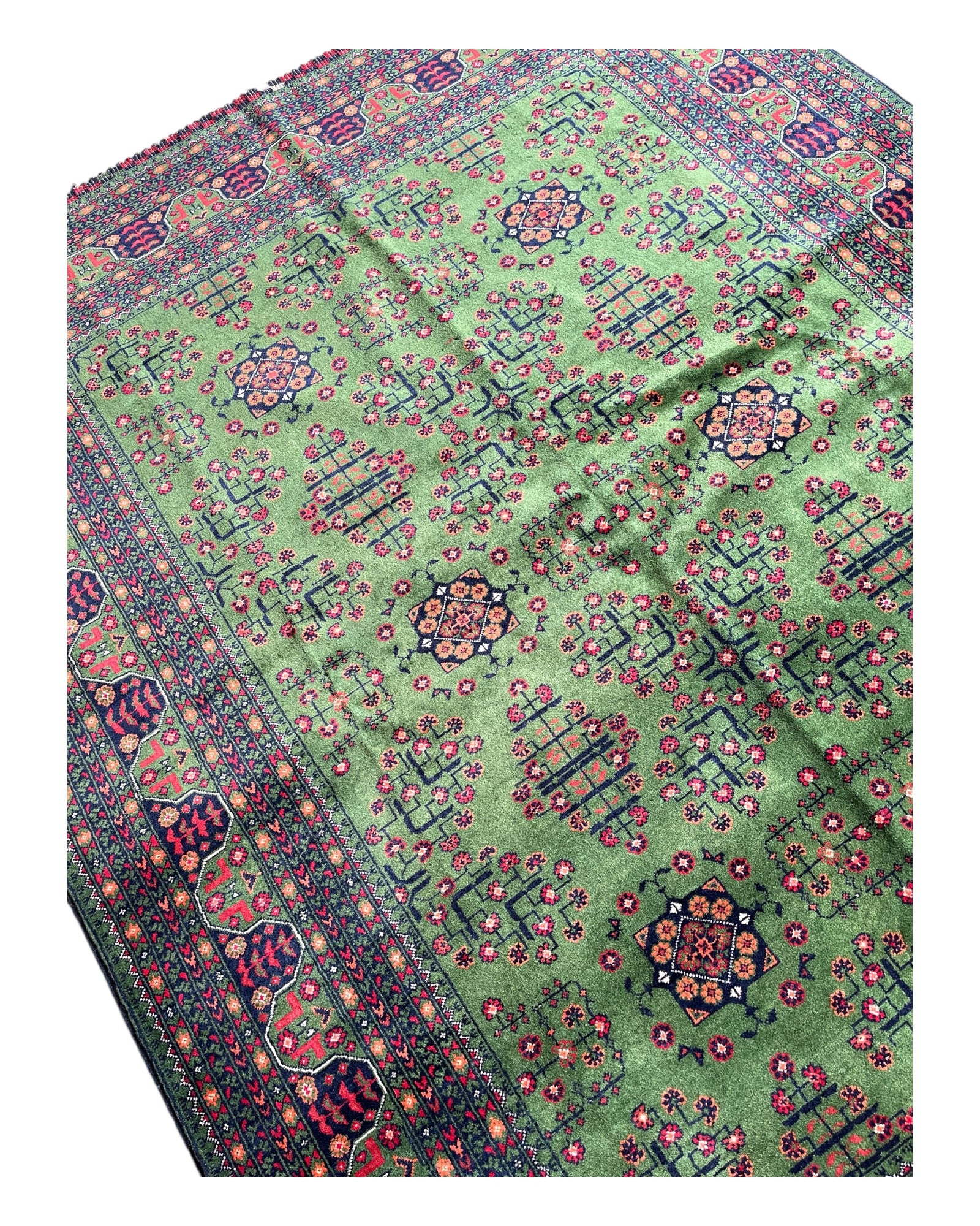 200cm x 154cm Green Khargul Rug