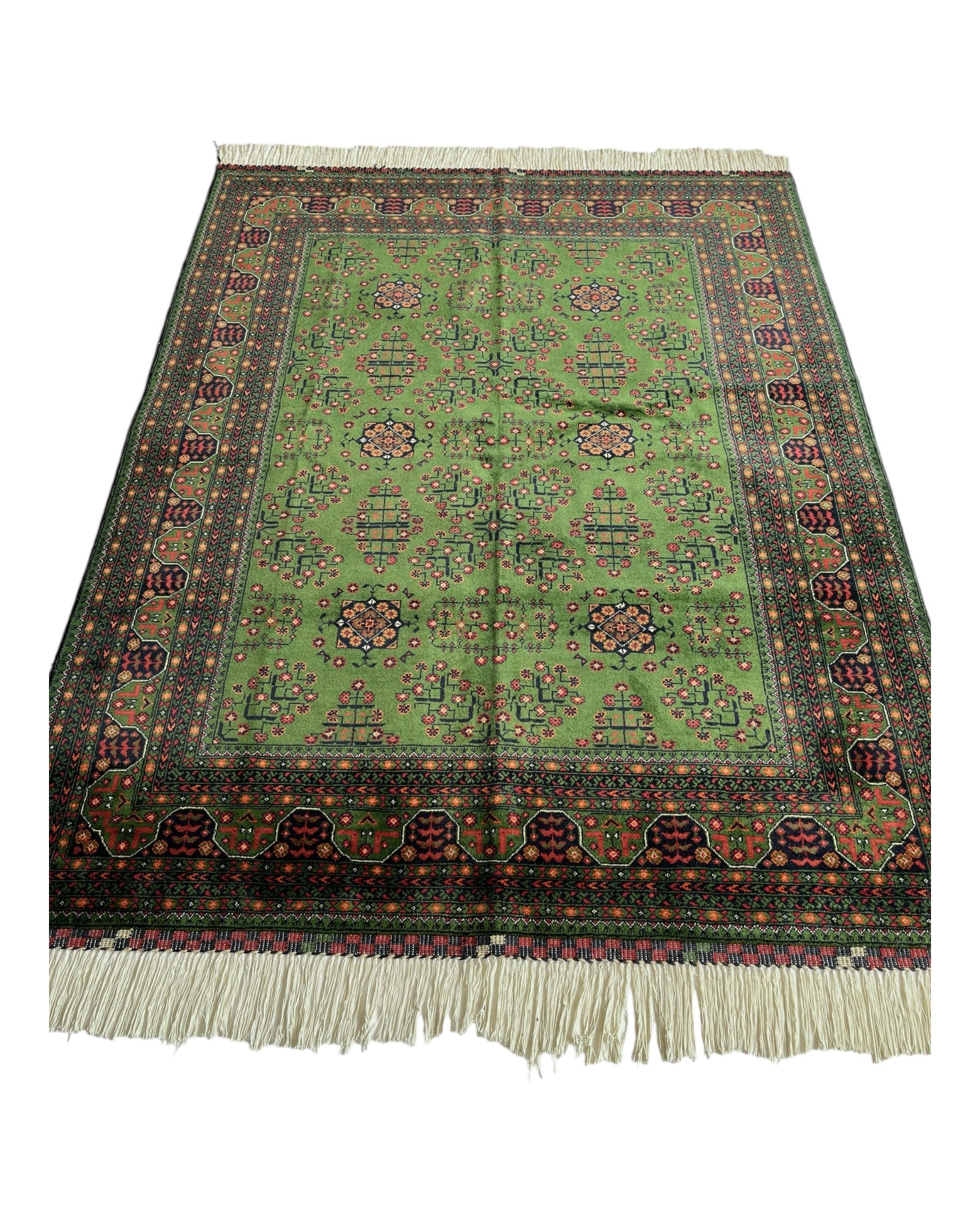 200cm x 154cm Green Khargul Rug