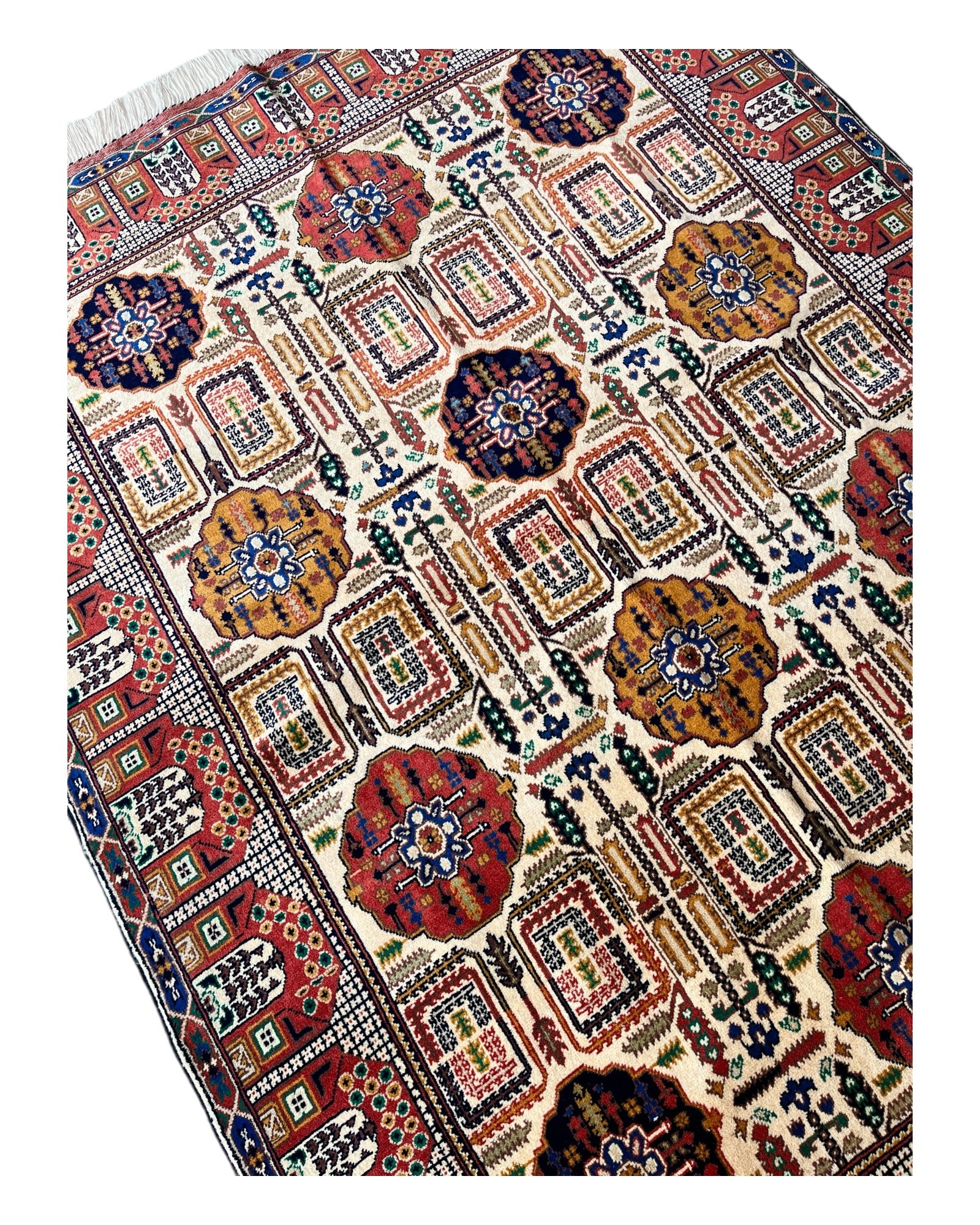 200cm x 150cm Cream & Terracotta Charshango Rug