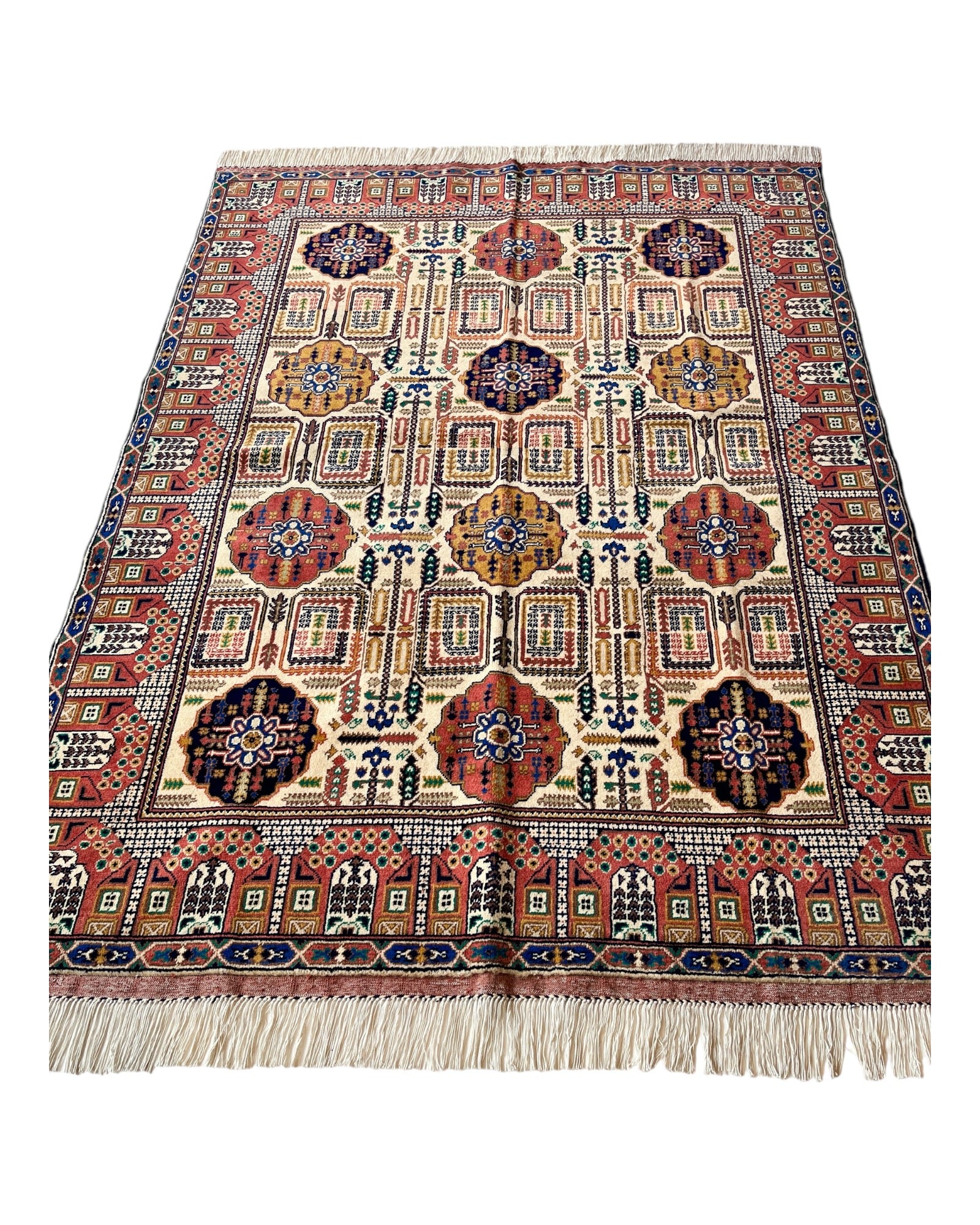 200cm x 150cm Cream & Terracotta Charshango Rug