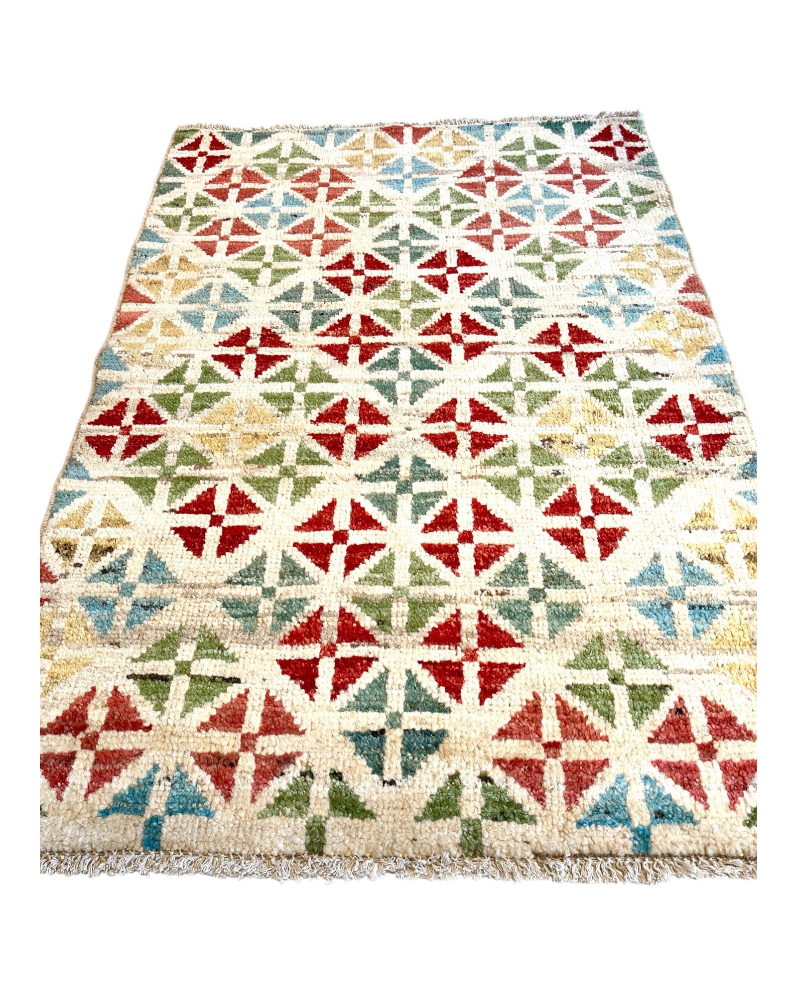 120 x 85cm Cream Patterned Gabeh Rug