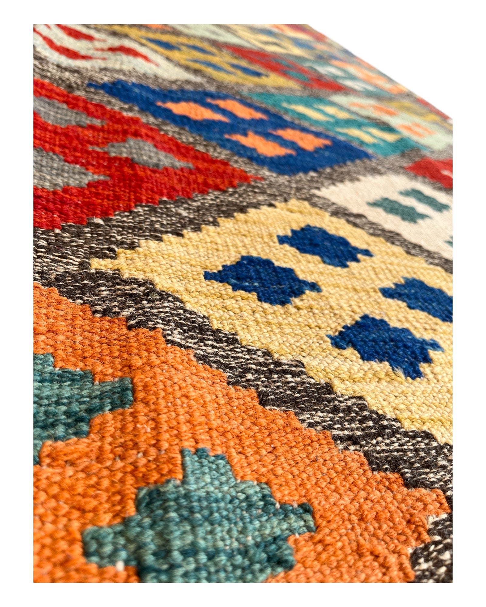 243cm x 168cm Colourful Maymana Kilim