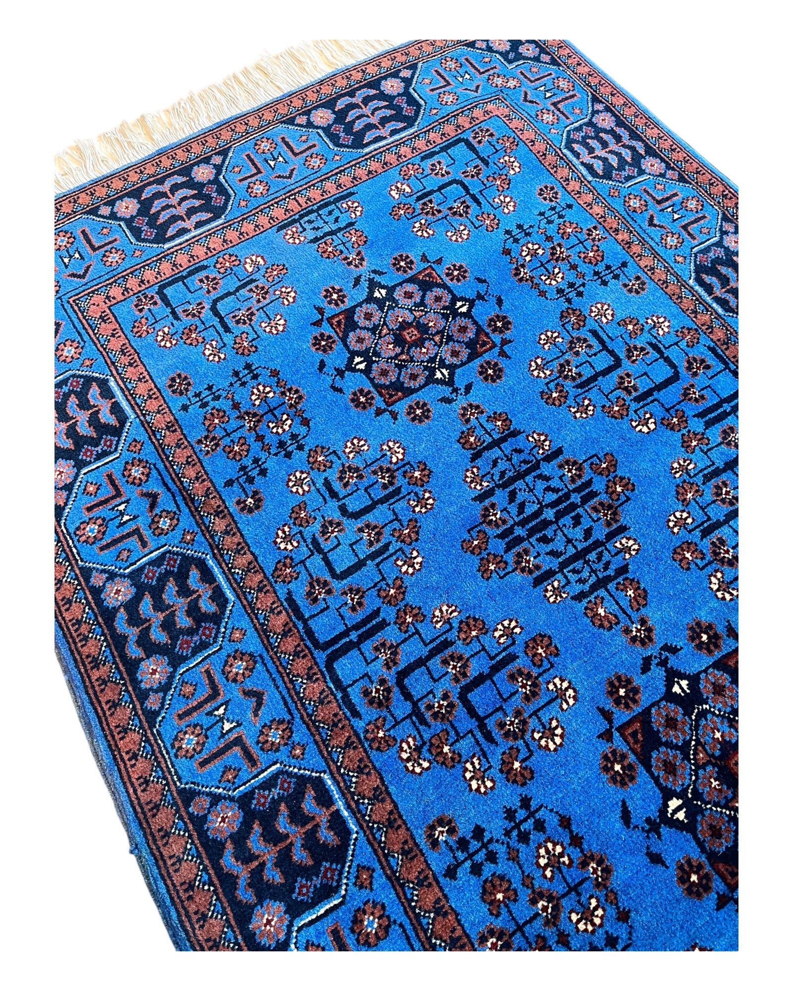 130cm x 87cm Blue Khargul Rug