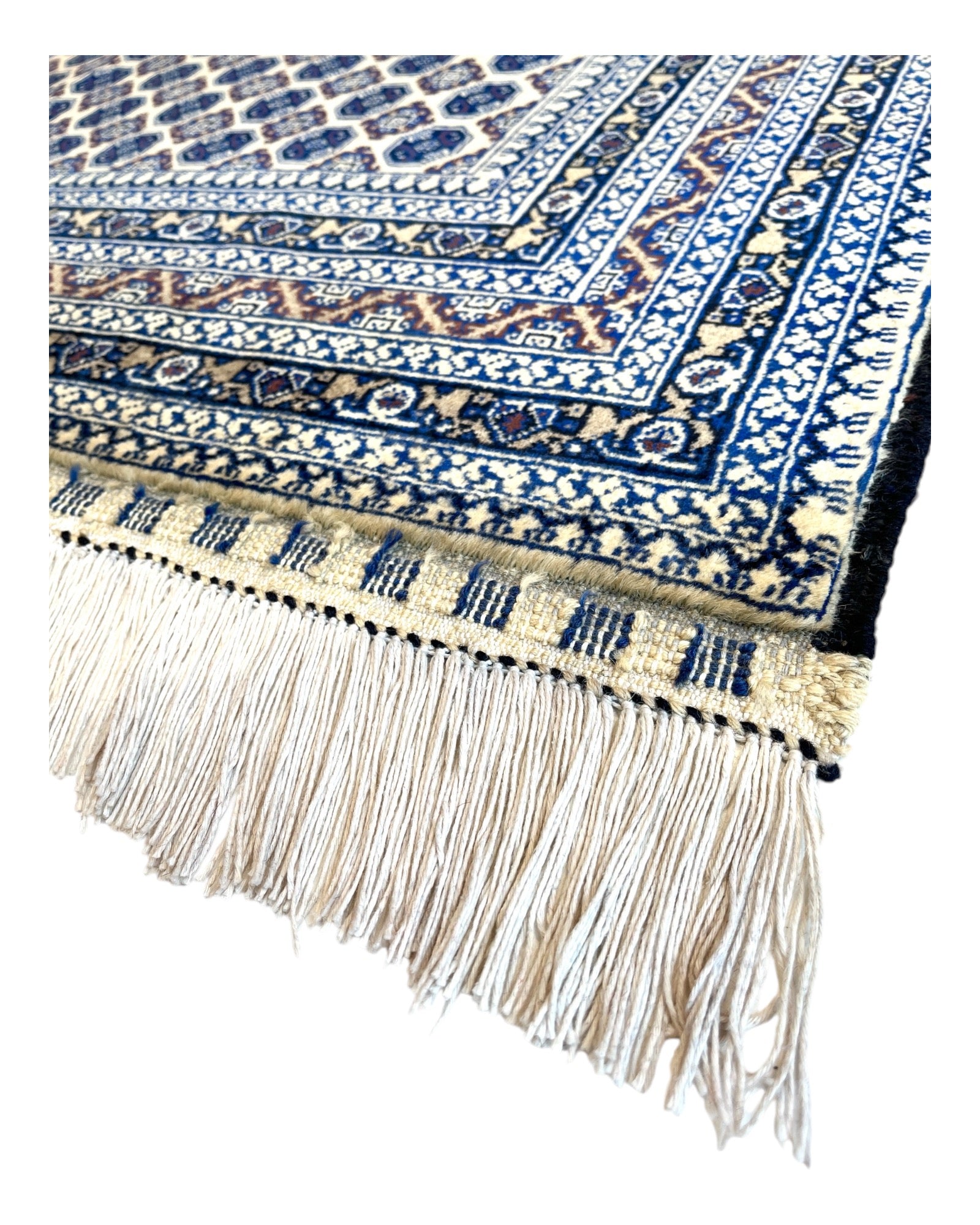 204cm x 146cm Blue/Cream Khuwaja Roshnai Rug