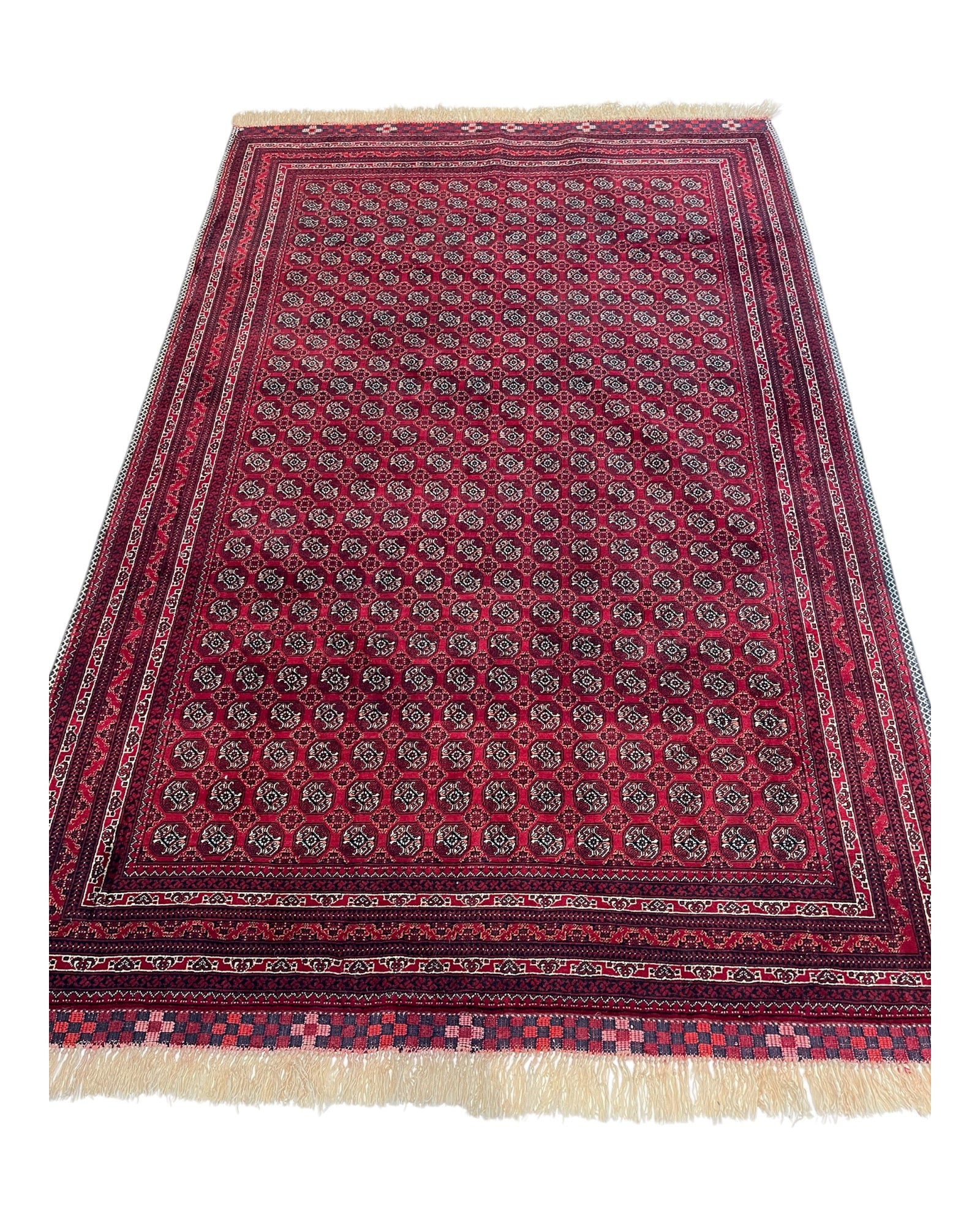 194cm x 127cm Fine Red Roshnai Rug