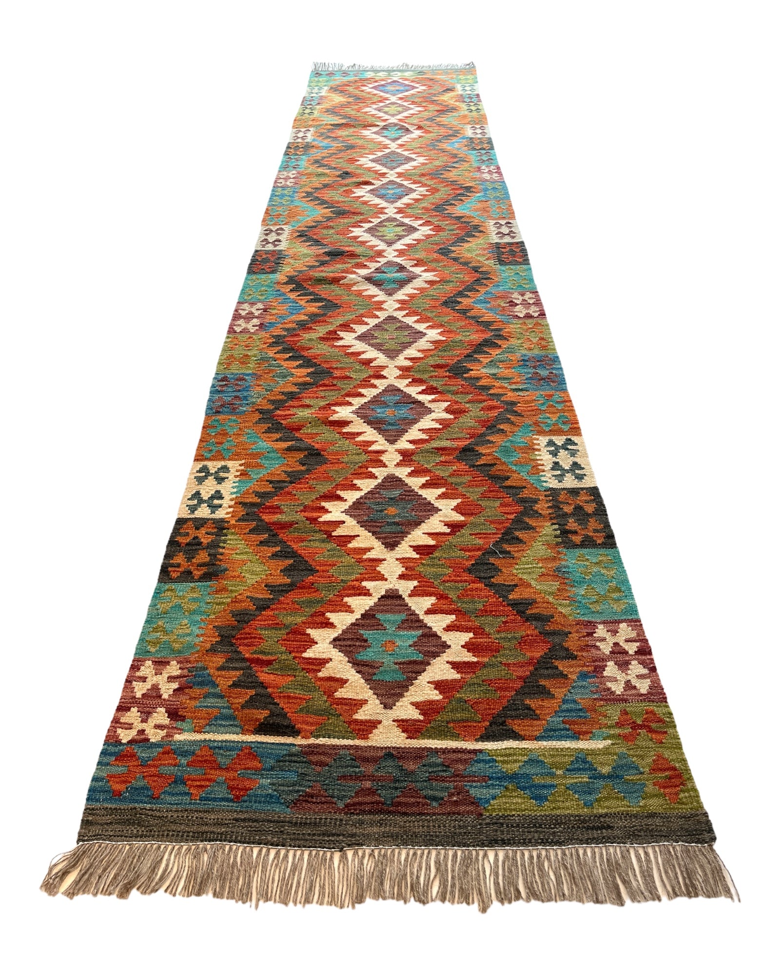 390cm x 80cm Maymana Kilim Runner