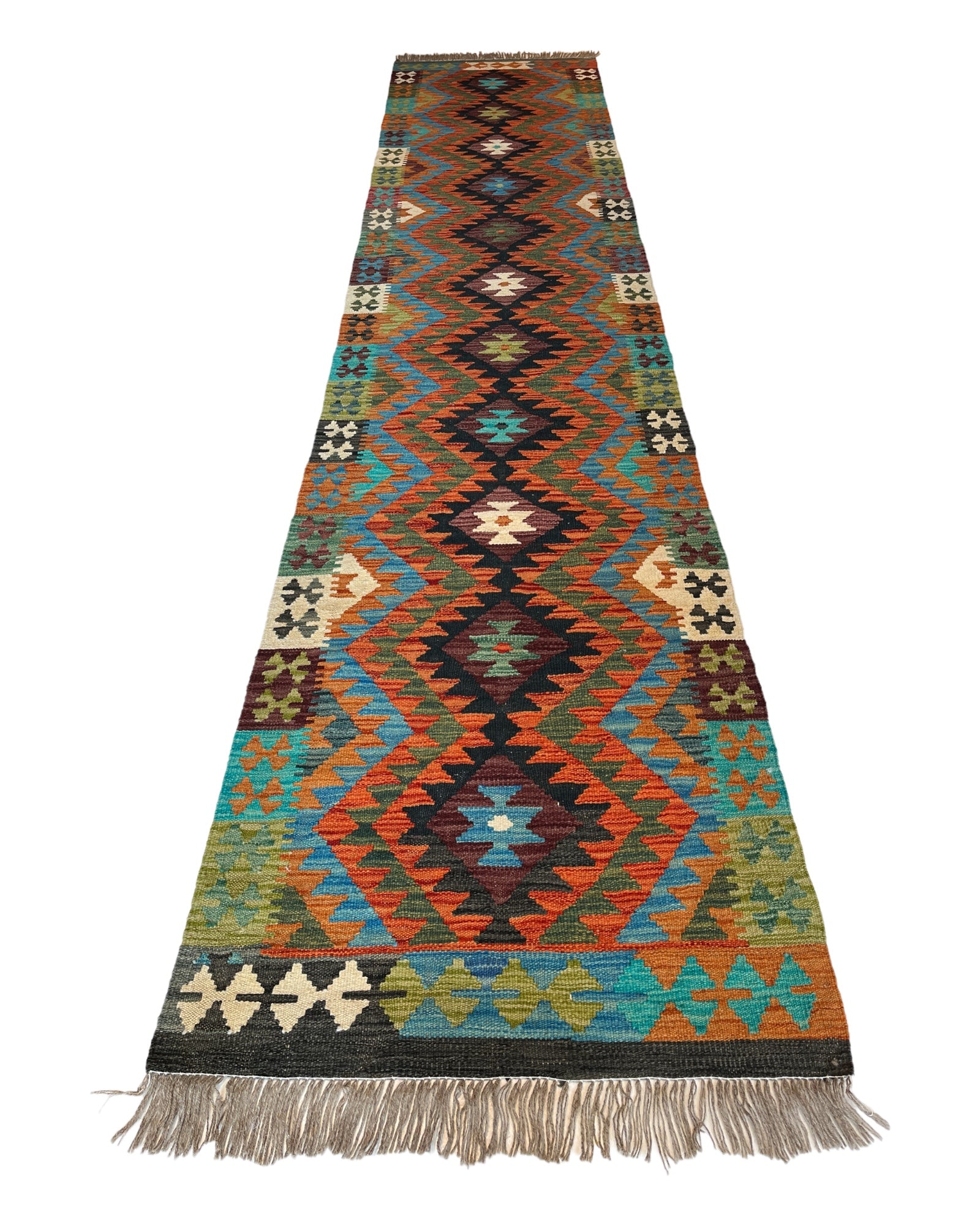 388cm x 82cm Maymana Kilim Runner