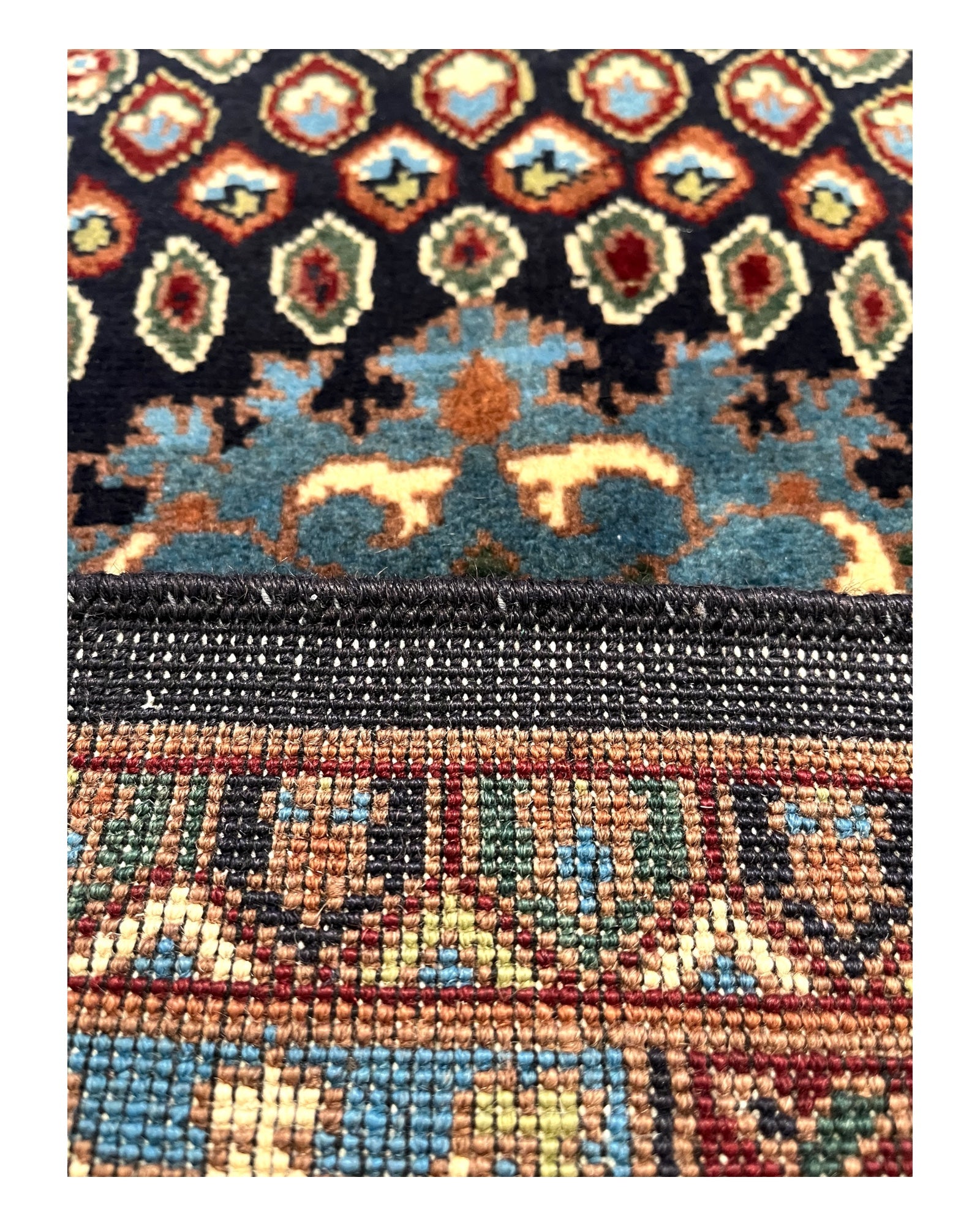 153cm x 100cm Copper & Pale Blue Peacock Rug