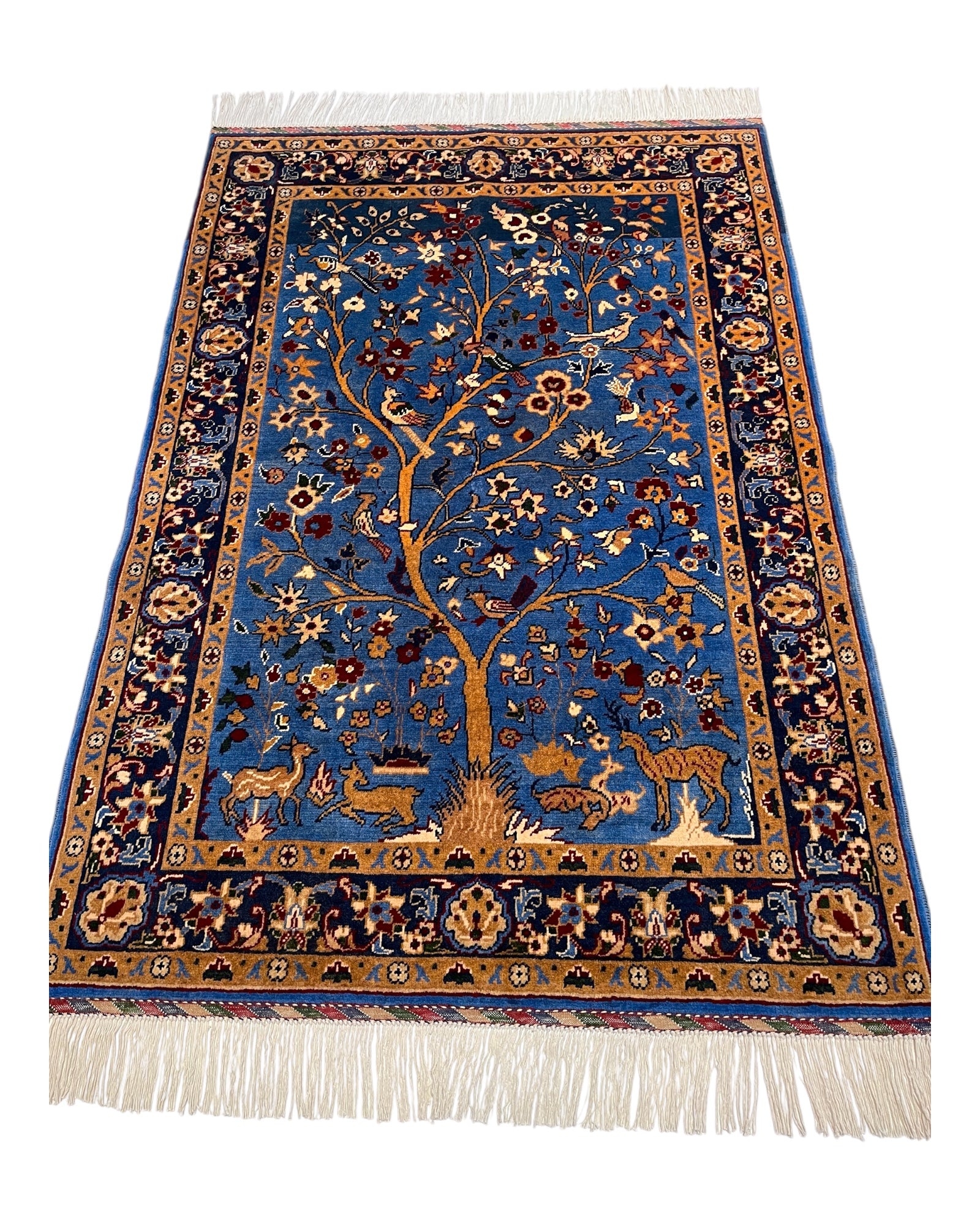 155cm x 105cm Blue Tree of Life Rug