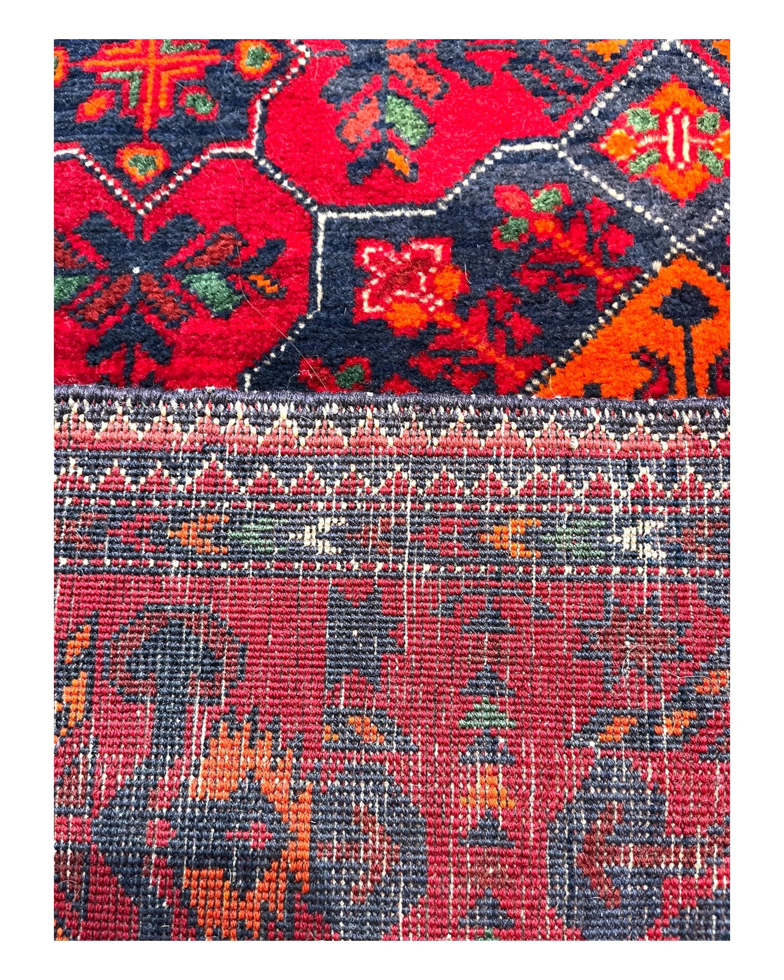 145cm x 97cm Red & Orange Yousef Bay Rug