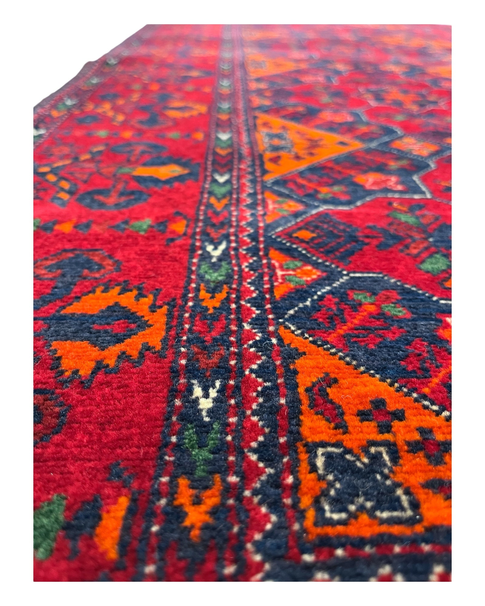 145cm x 97cm Red & Orange Yousef Bay Rug