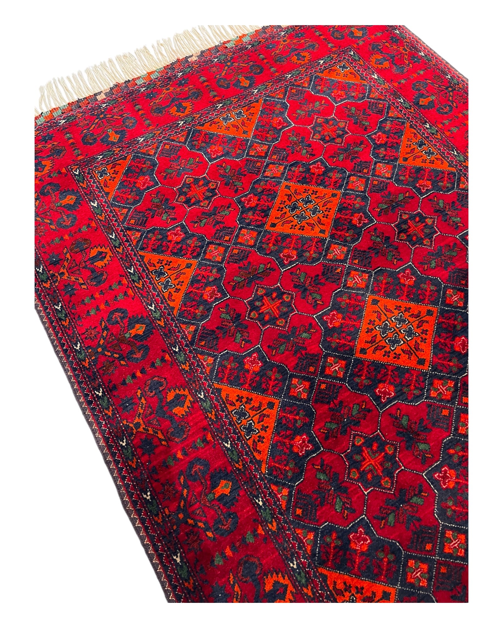 145cm x 97cm Red & Orange Yousef Bay Rug