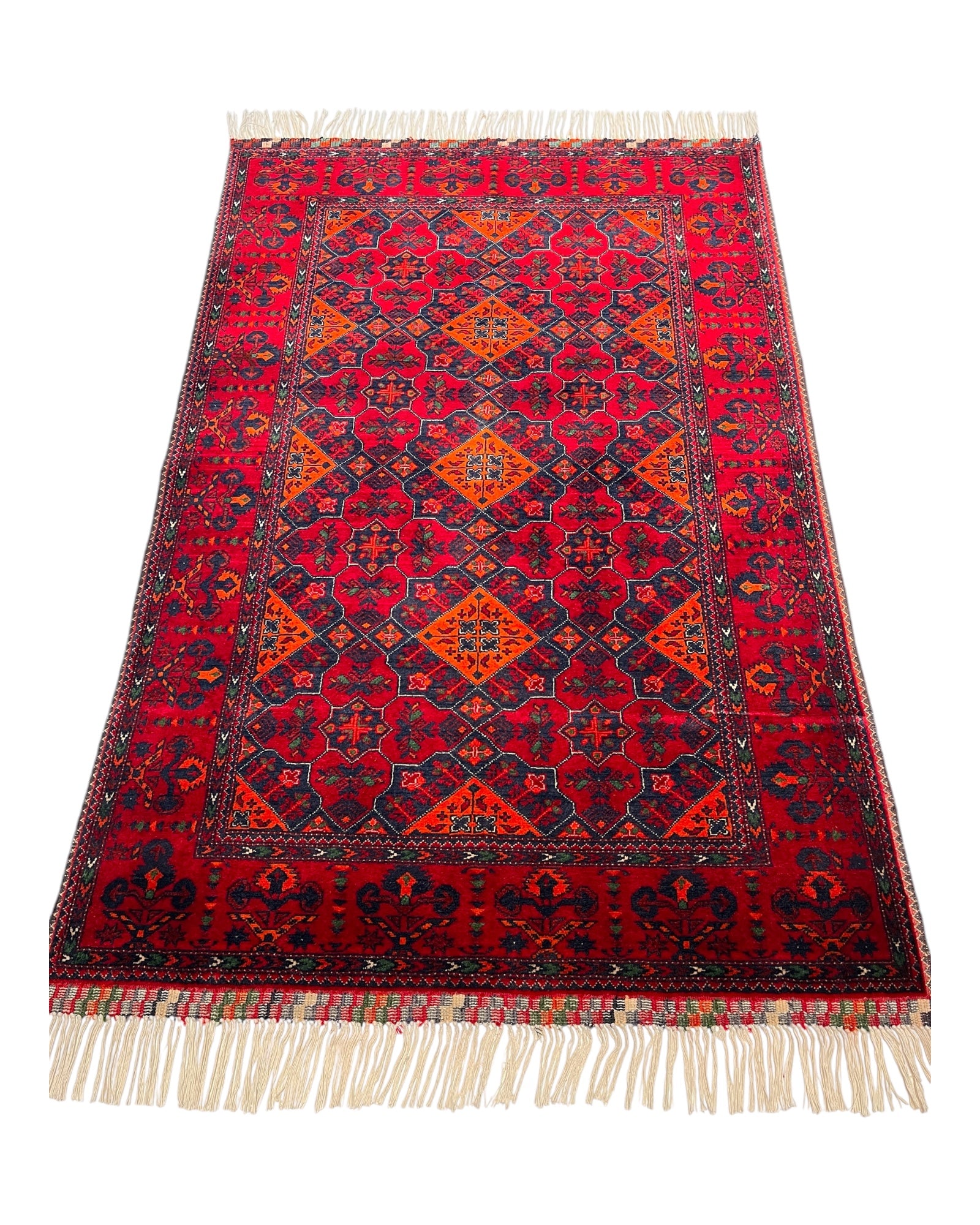 145cm x 97cm Red & Orange Yousef Bay Rug