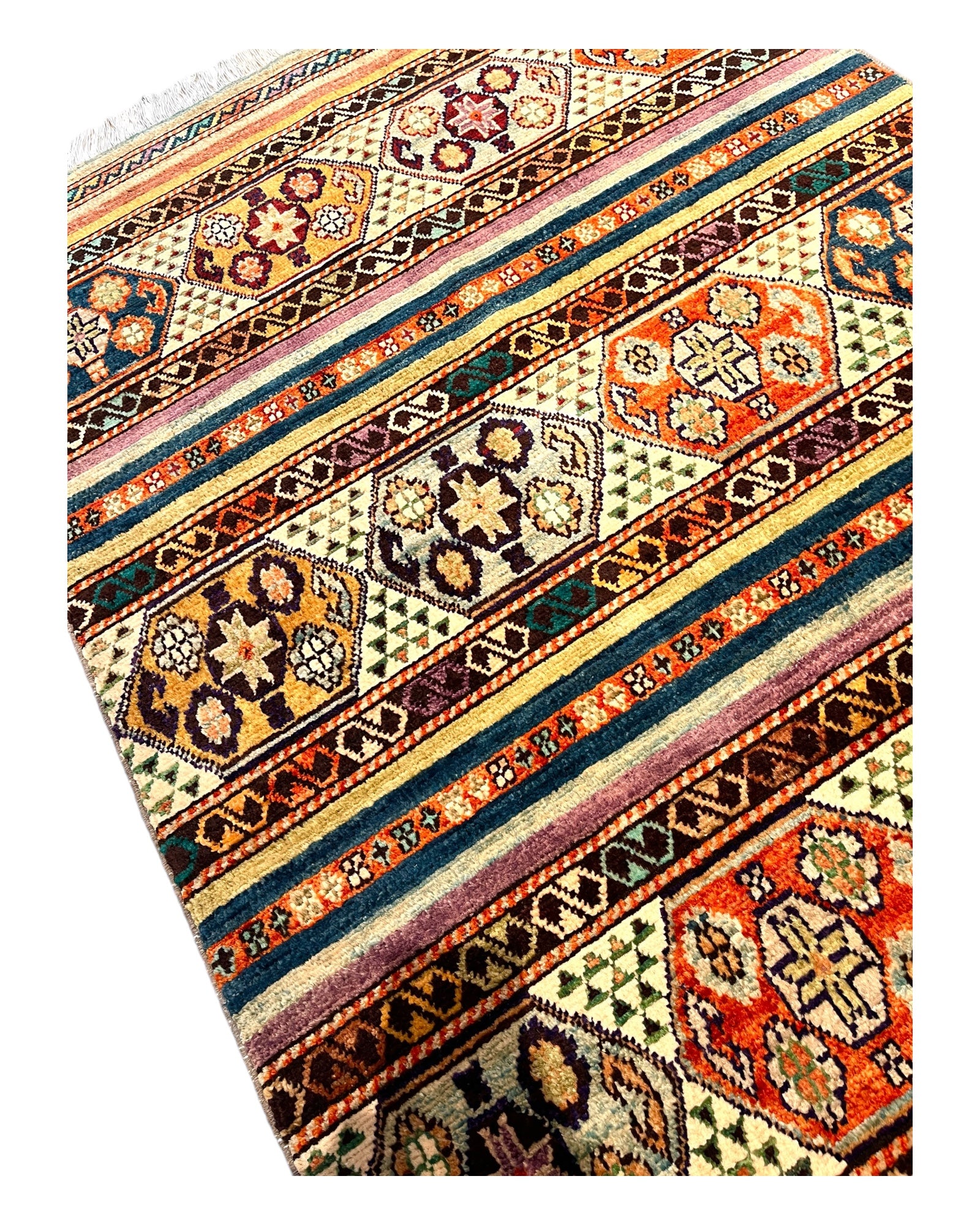 148cm x 100cm Yellow & Orange Gabeh Rug