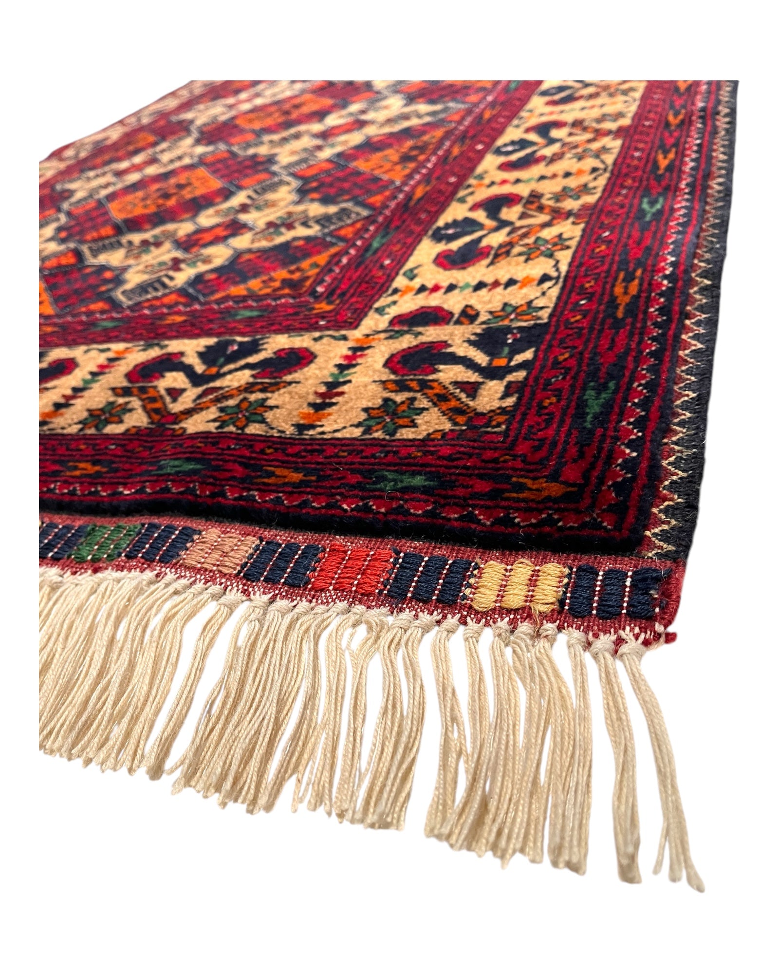 150cm x 100cm Red & Orange & Gold Yousef Bay Rug