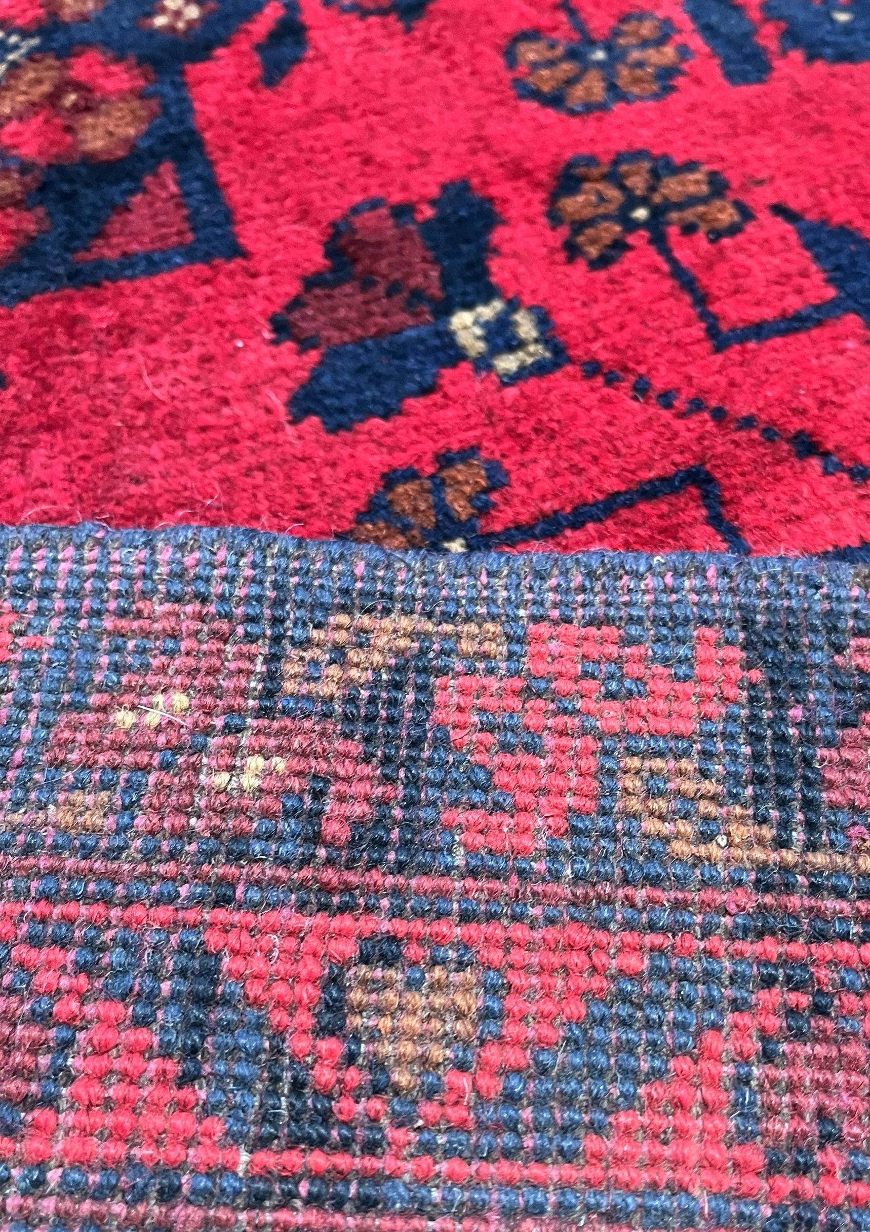 155cm x 102cm Red Vintage Andkhoy Rug