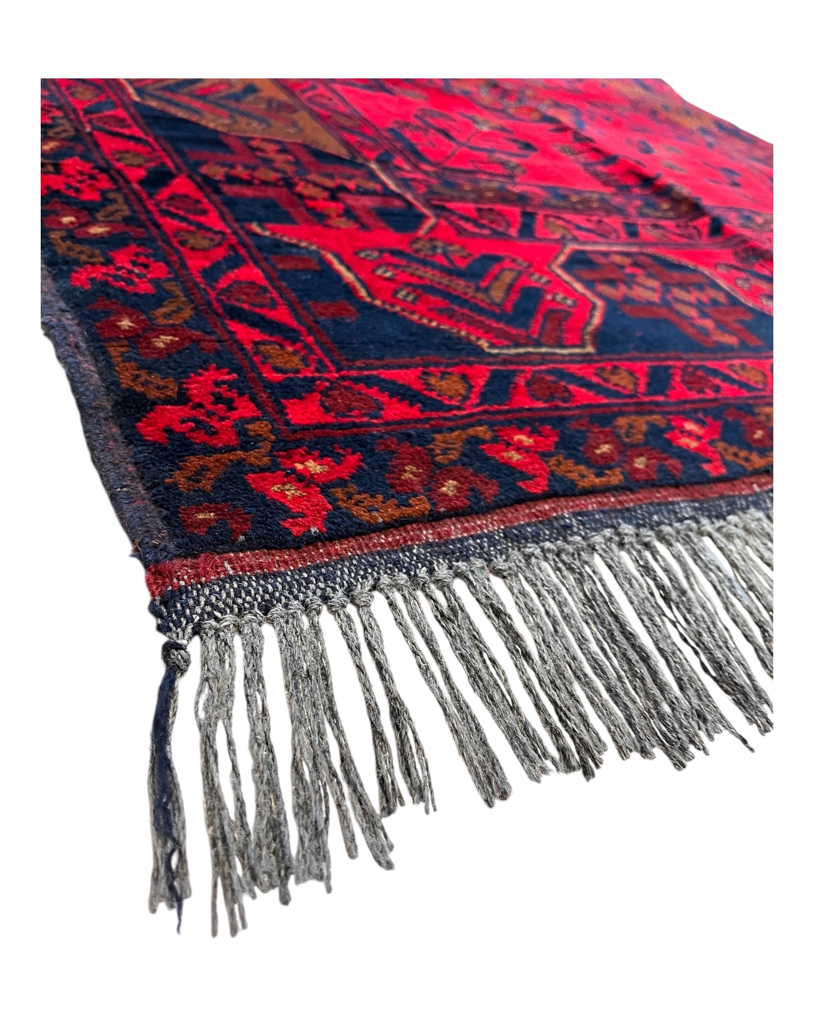 155cm x 102cm Red Vintage Andkhoy Rug