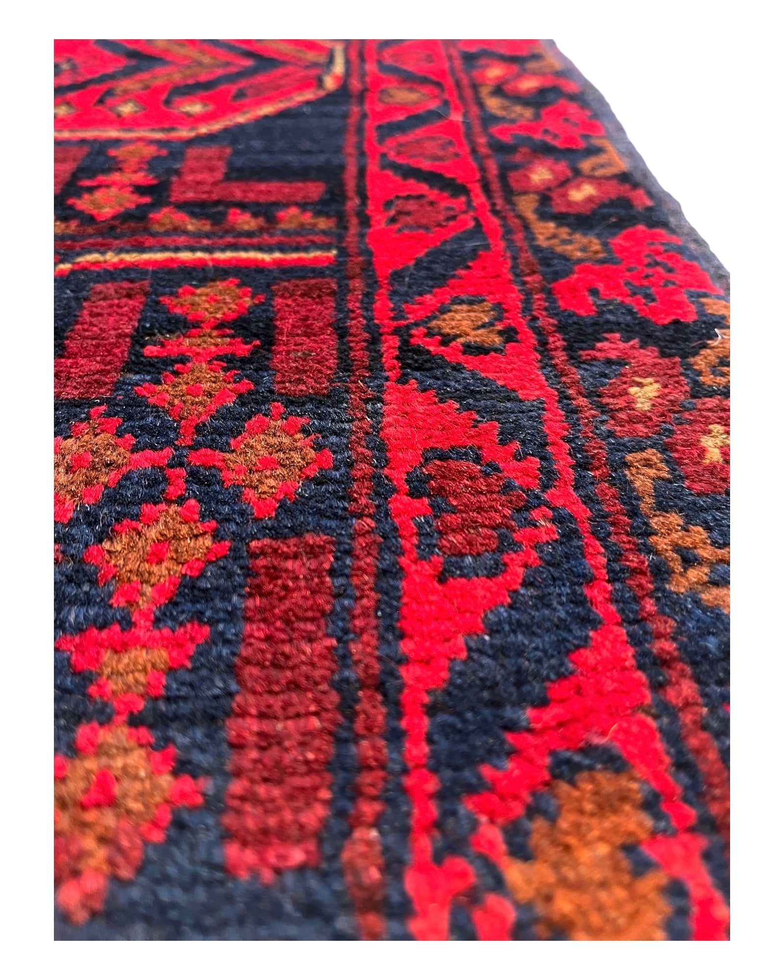 155cm x 102cm Red Vintage Andkhoy Rug