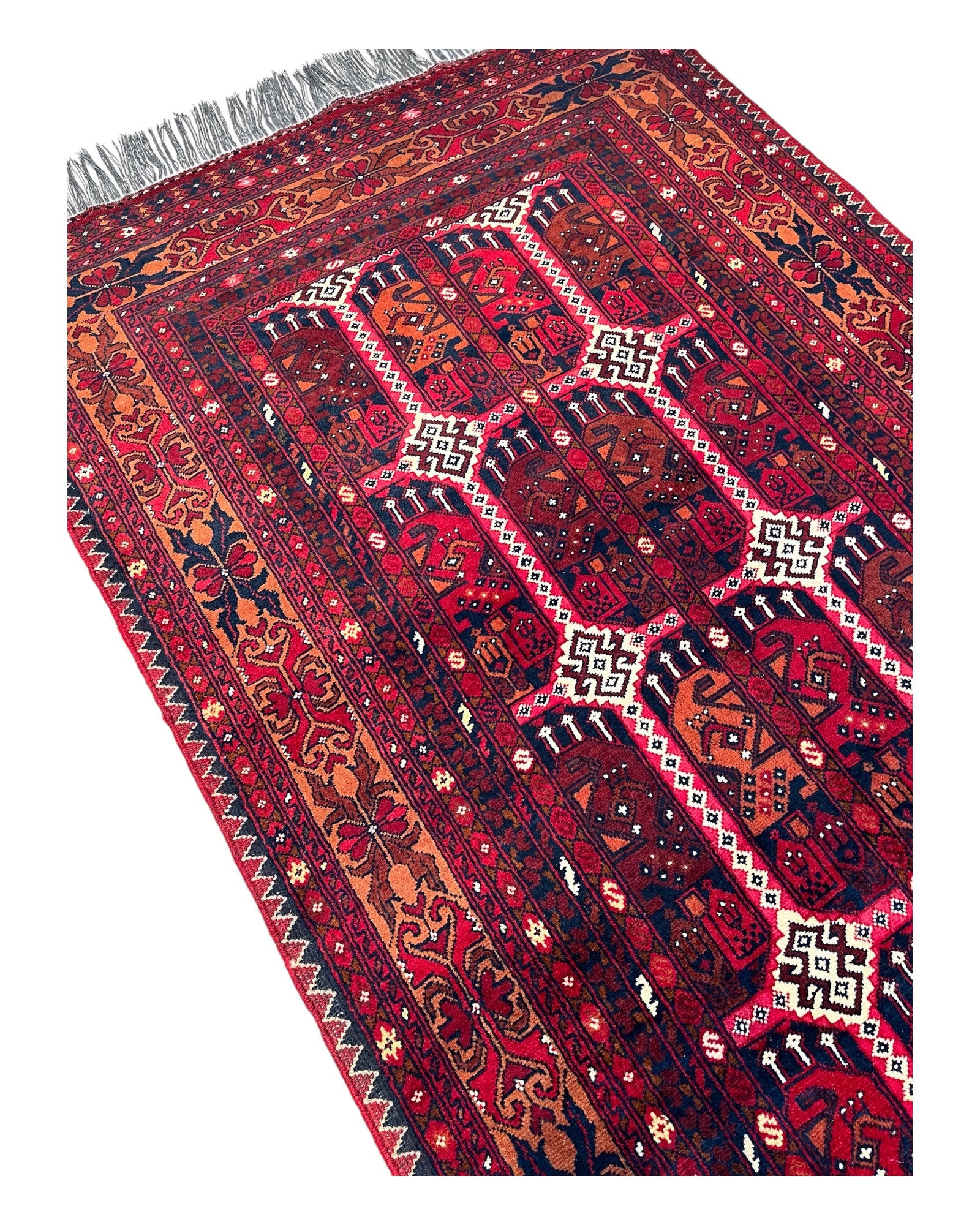 160cm x 100cm Red Ala Bakhmal Rug