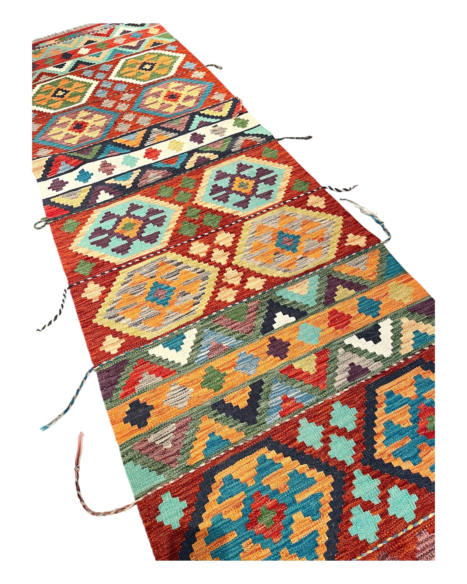 500cm x 78cm Rustic Red Kilim Runner