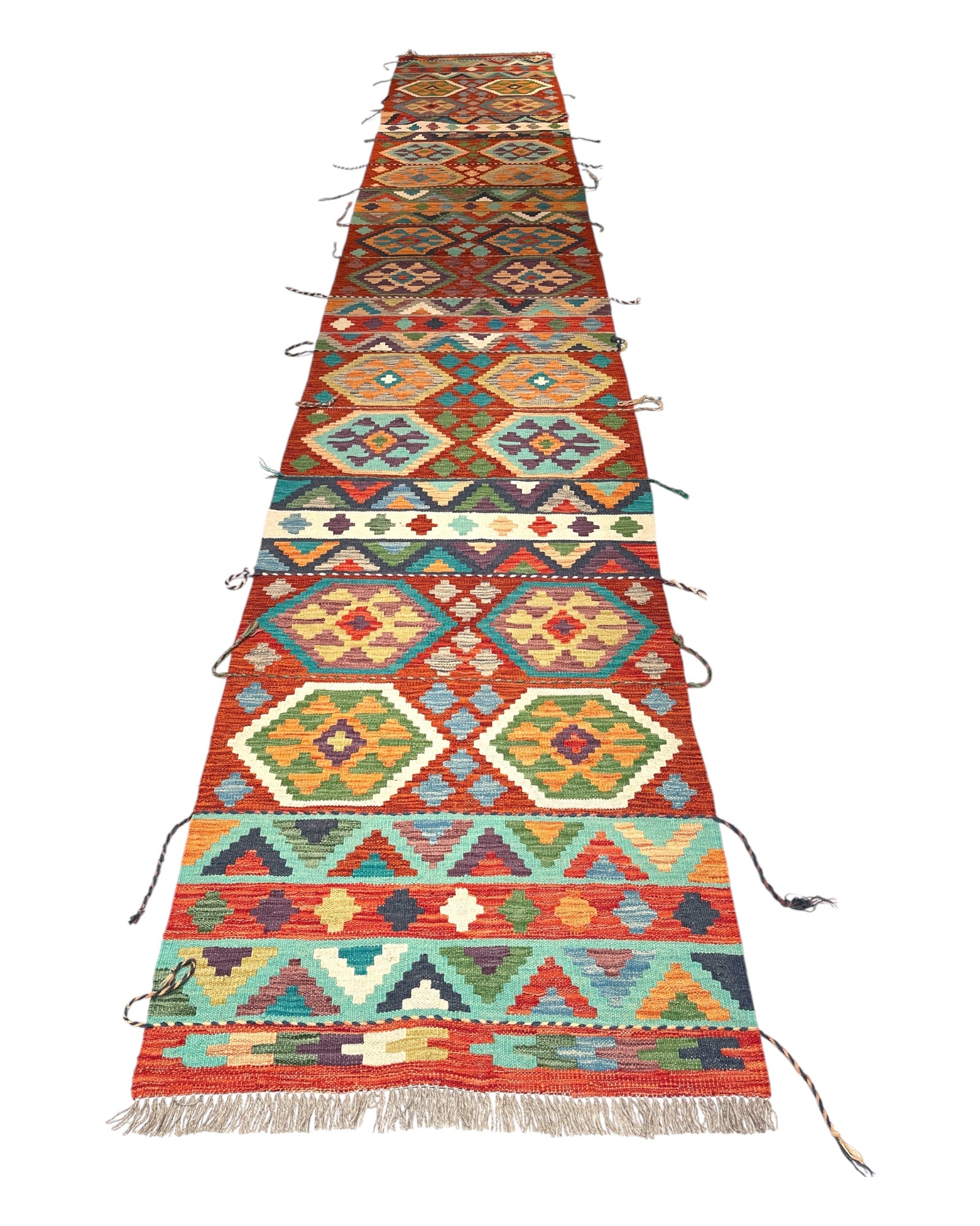 500cm x 78cm Rustic Red Kilim Runner