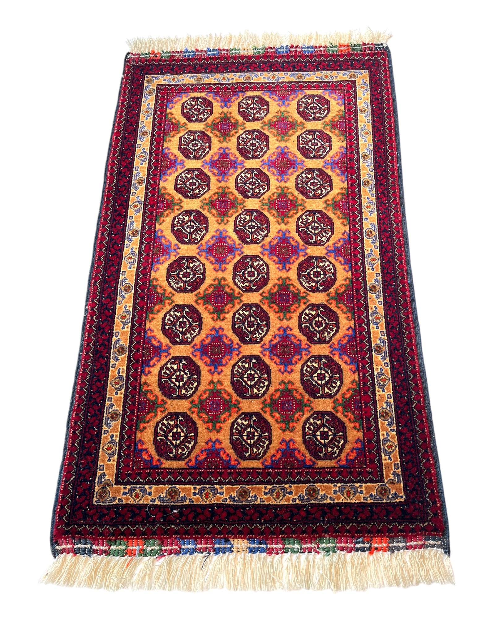 83cm x 49cm Red & Gold Roshnai Doormat