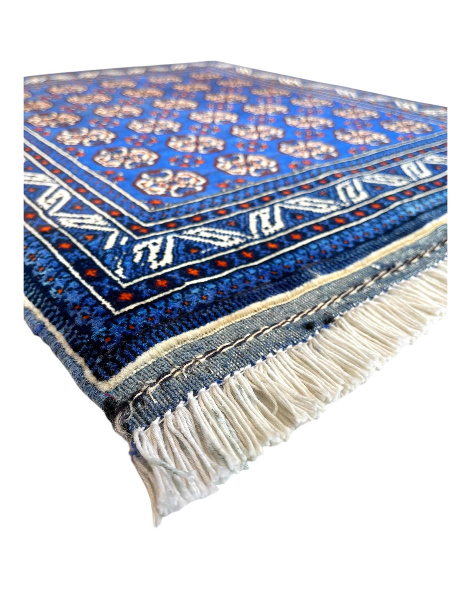 77cm x 62cm Blue & Cream Roshnai Doormat