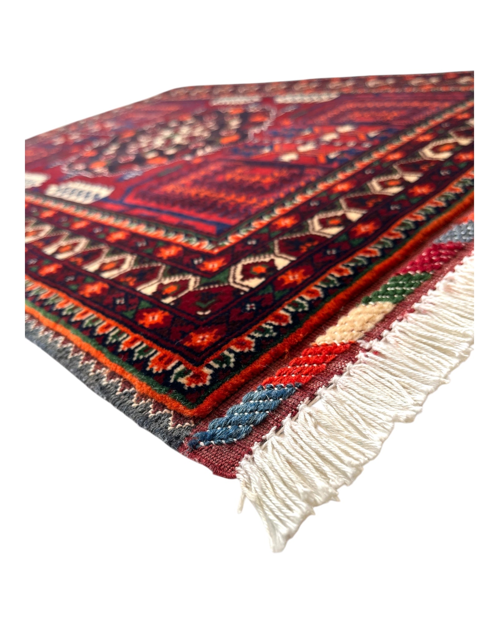 80cm x 60cm Deep Red & Orange Charshango Doormat