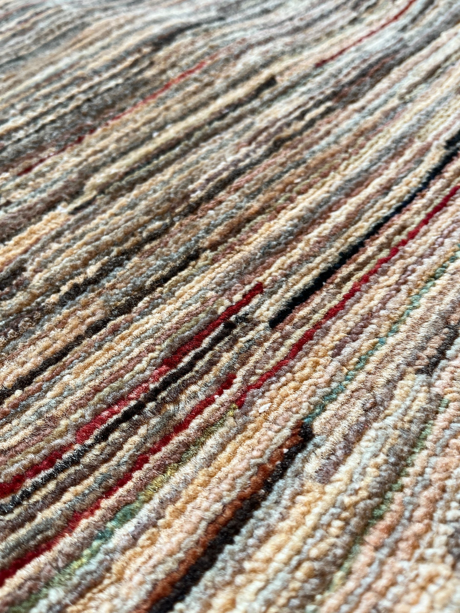 138cm x 120cm Colourful Stripey Gabeh Rug