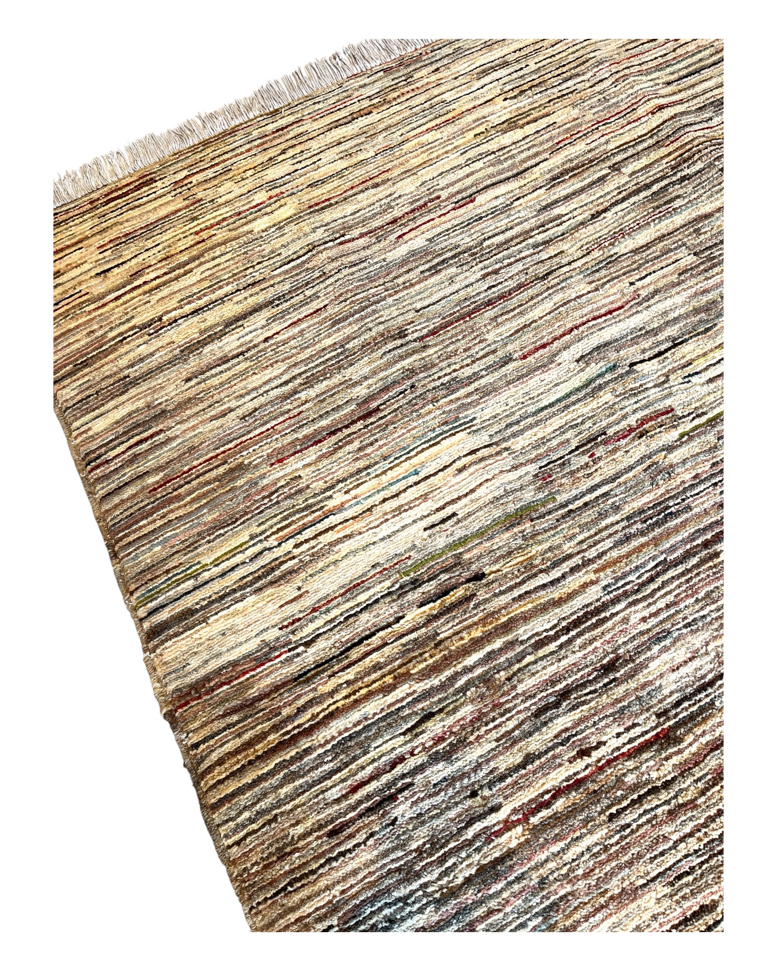 138cm x 120cm Colourful Stripey Gabeh Rug