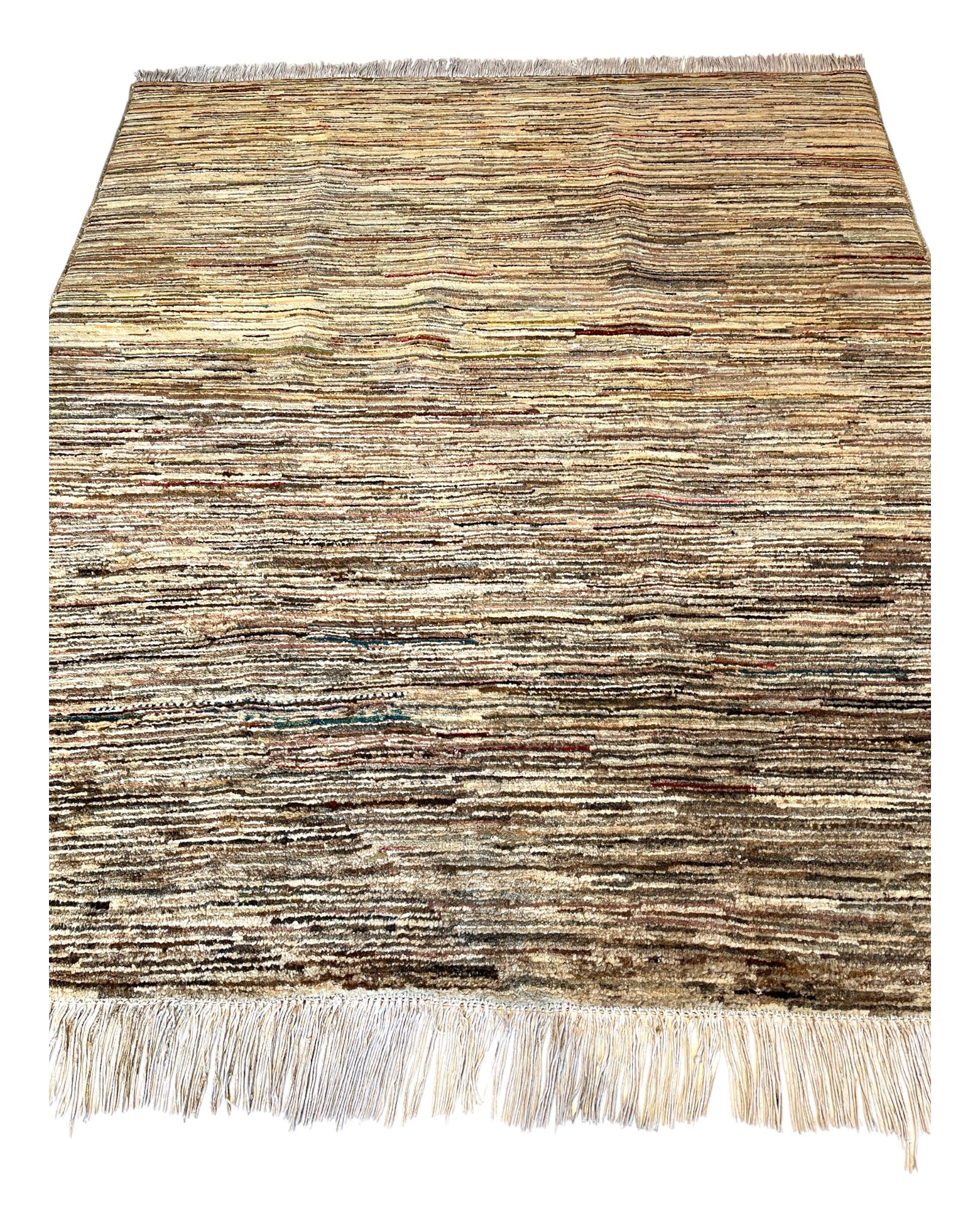 138cm x 120cm Colourful Stripey Gabeh Rug