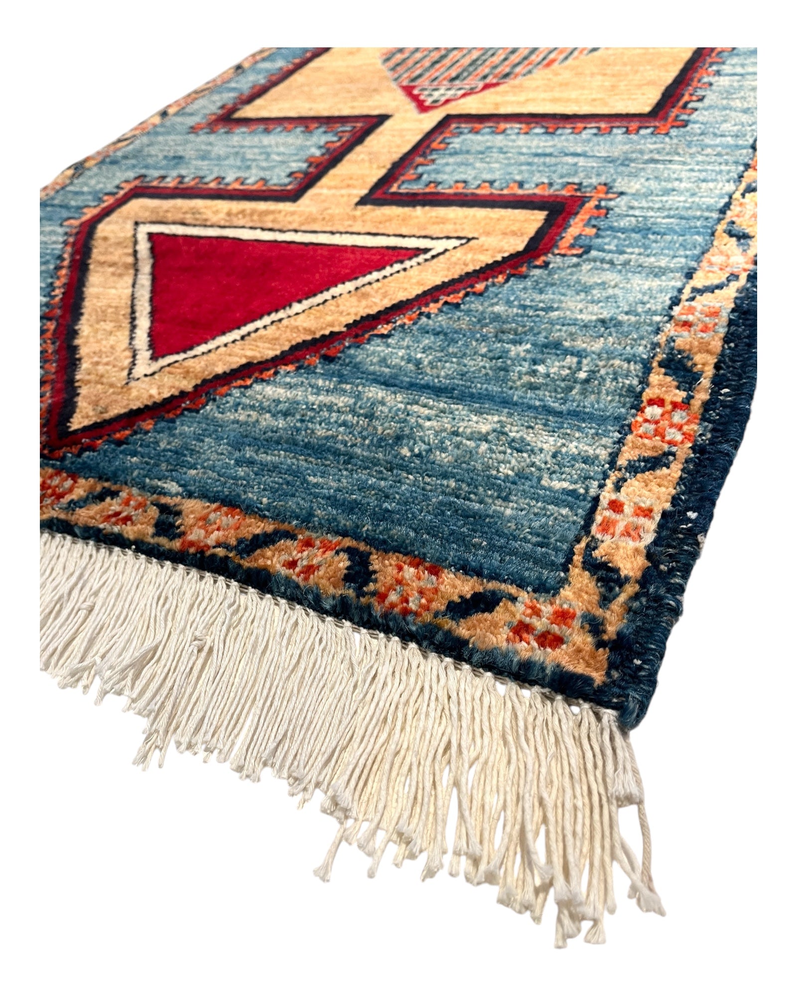 120cm x 60cm Blue, Red & Gold Afghan Doormat