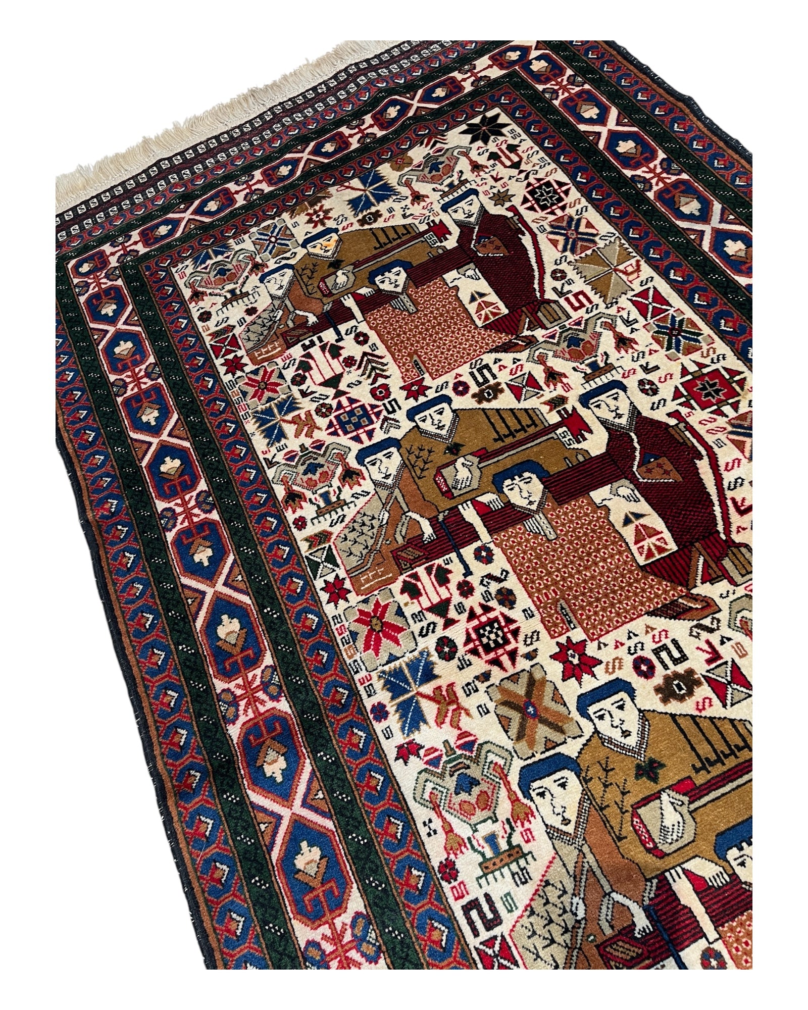 200cm x 105cm Vintage Herat Afghan Rug