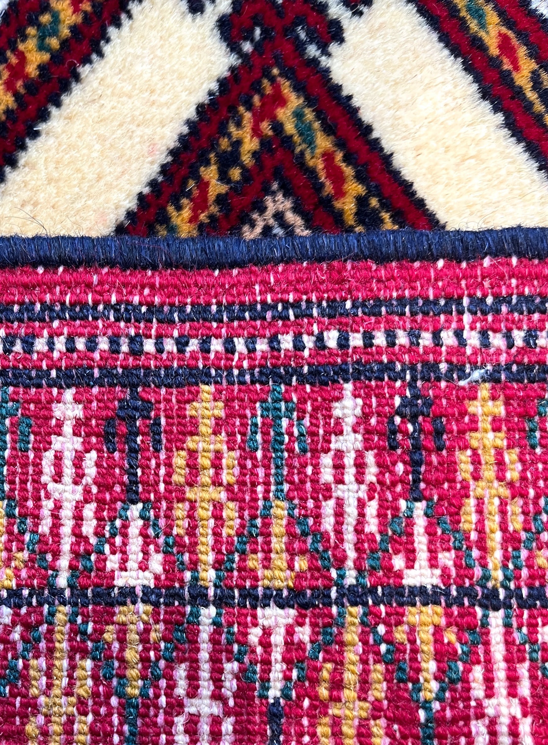 100cm x 60cm Red & Cream Afghan Doormat