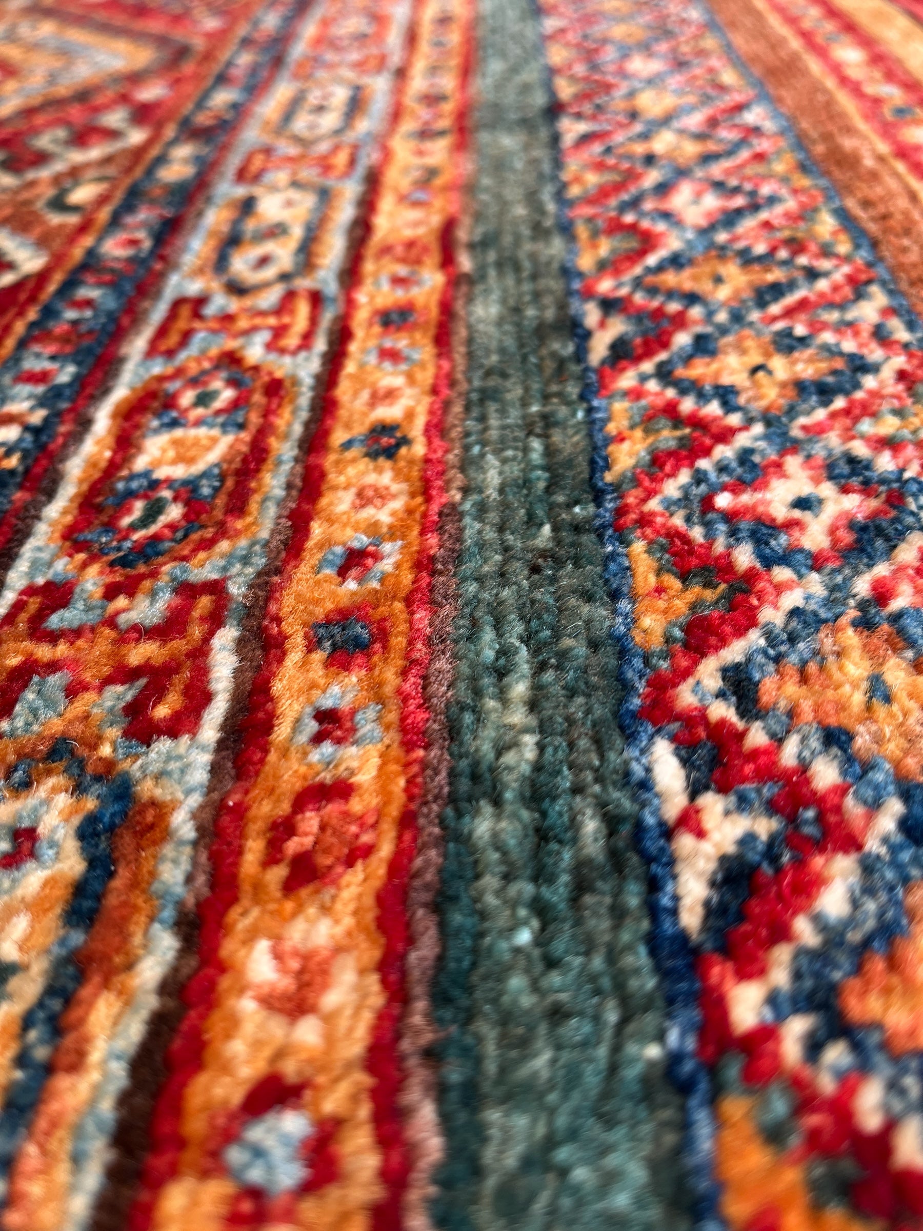 173cm x 124cm Red and Orange Gabeh Rug