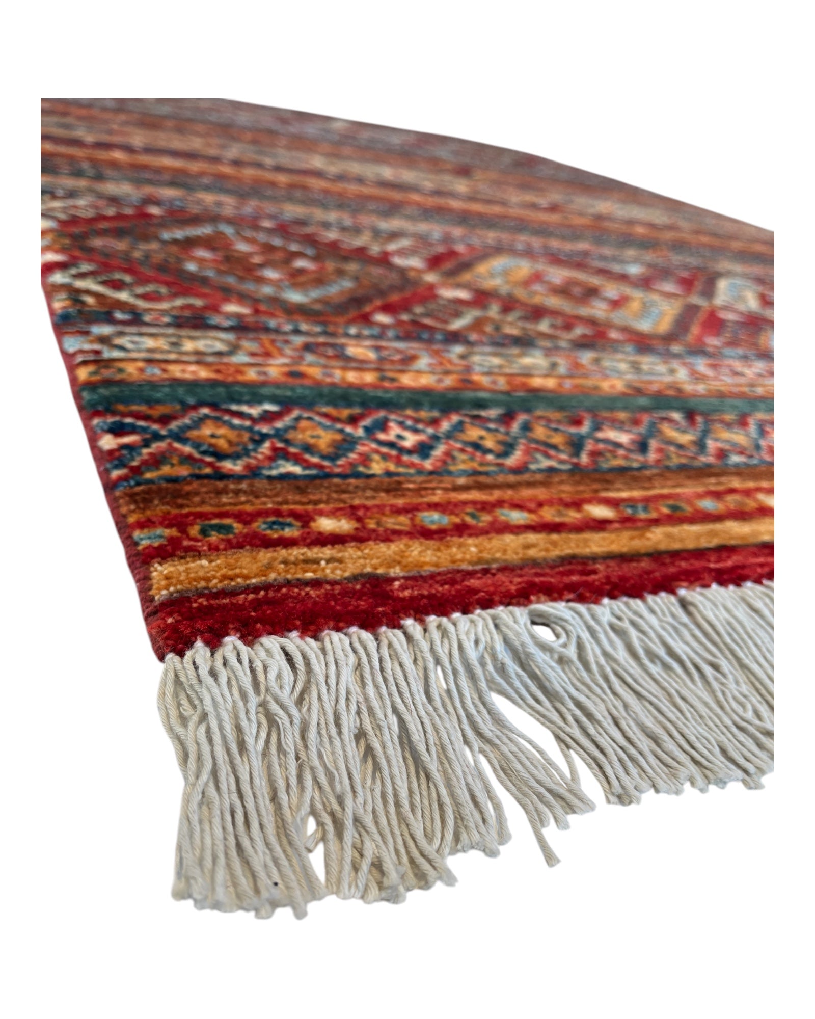 173cm x 124cm Red and Orange Gabeh Rug