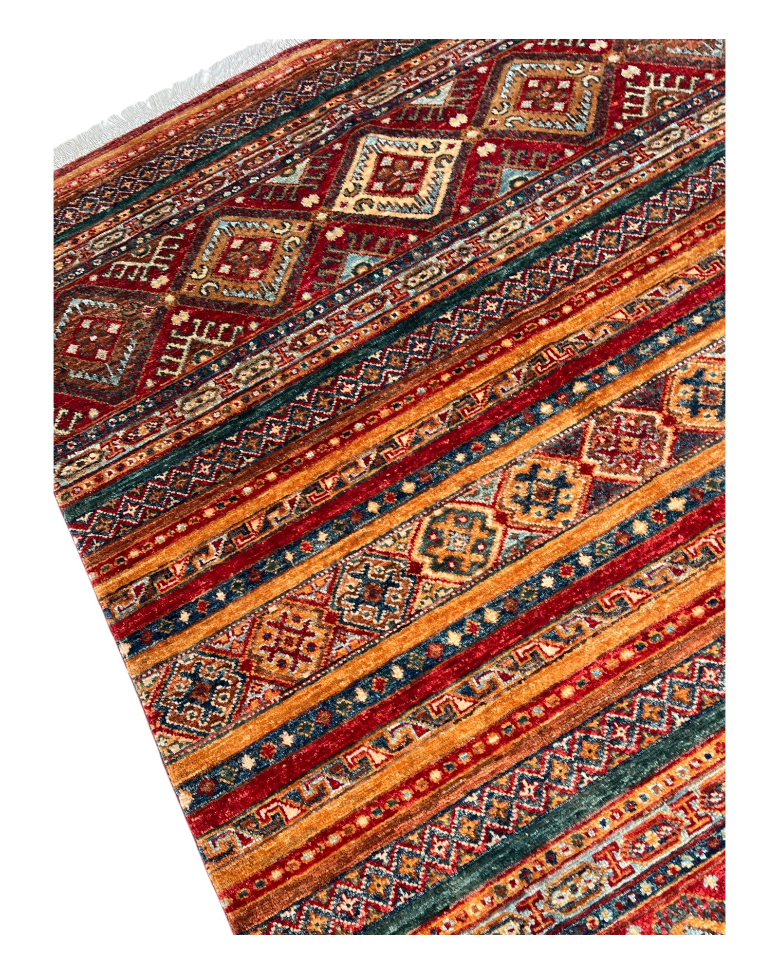 173cm x 124cm Red and Orange Gabeh Rug