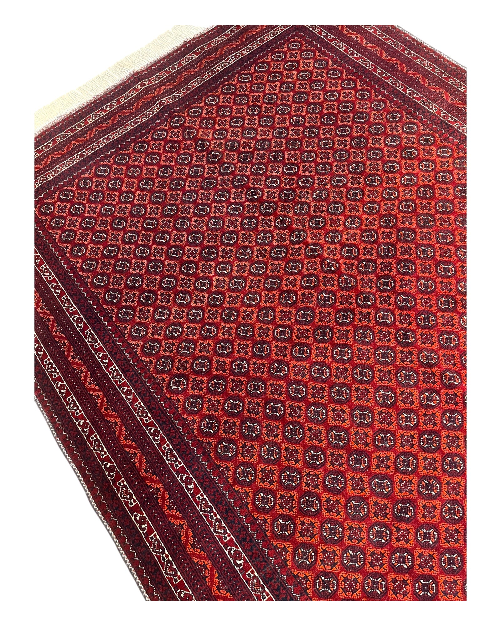 198cm x 150cm Red Khuwaja Roshnai Rug