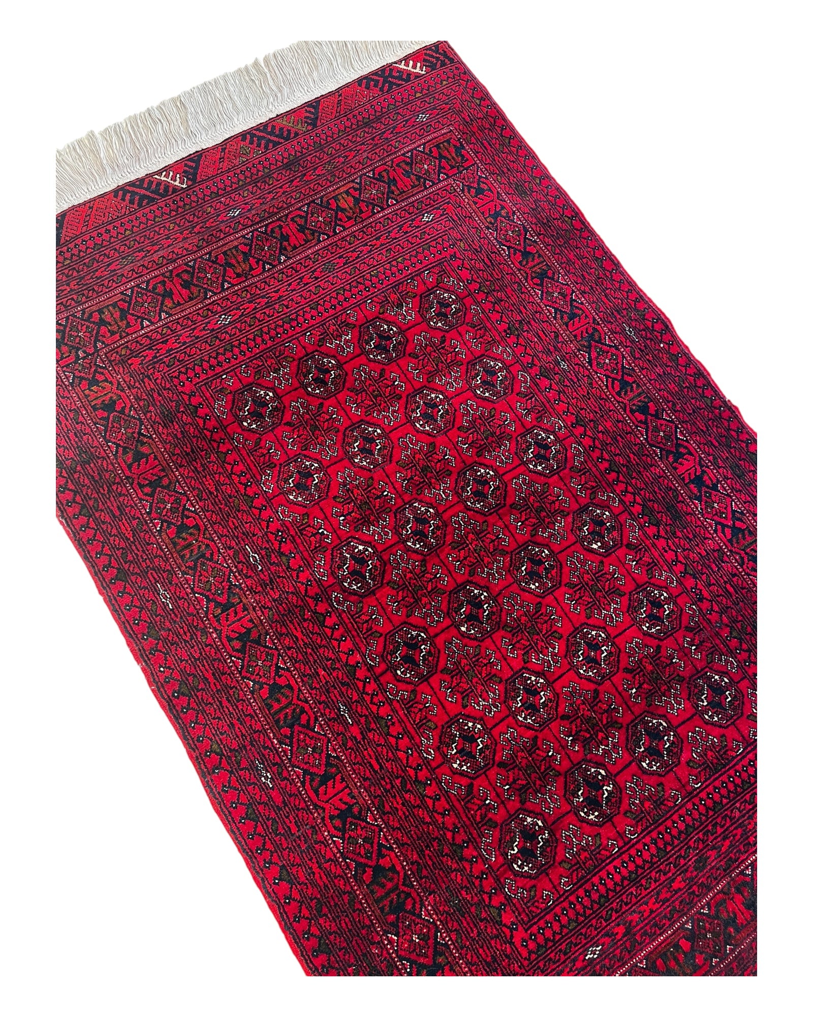 124cm x 77cm Red Khuwaja Roshnai Rug