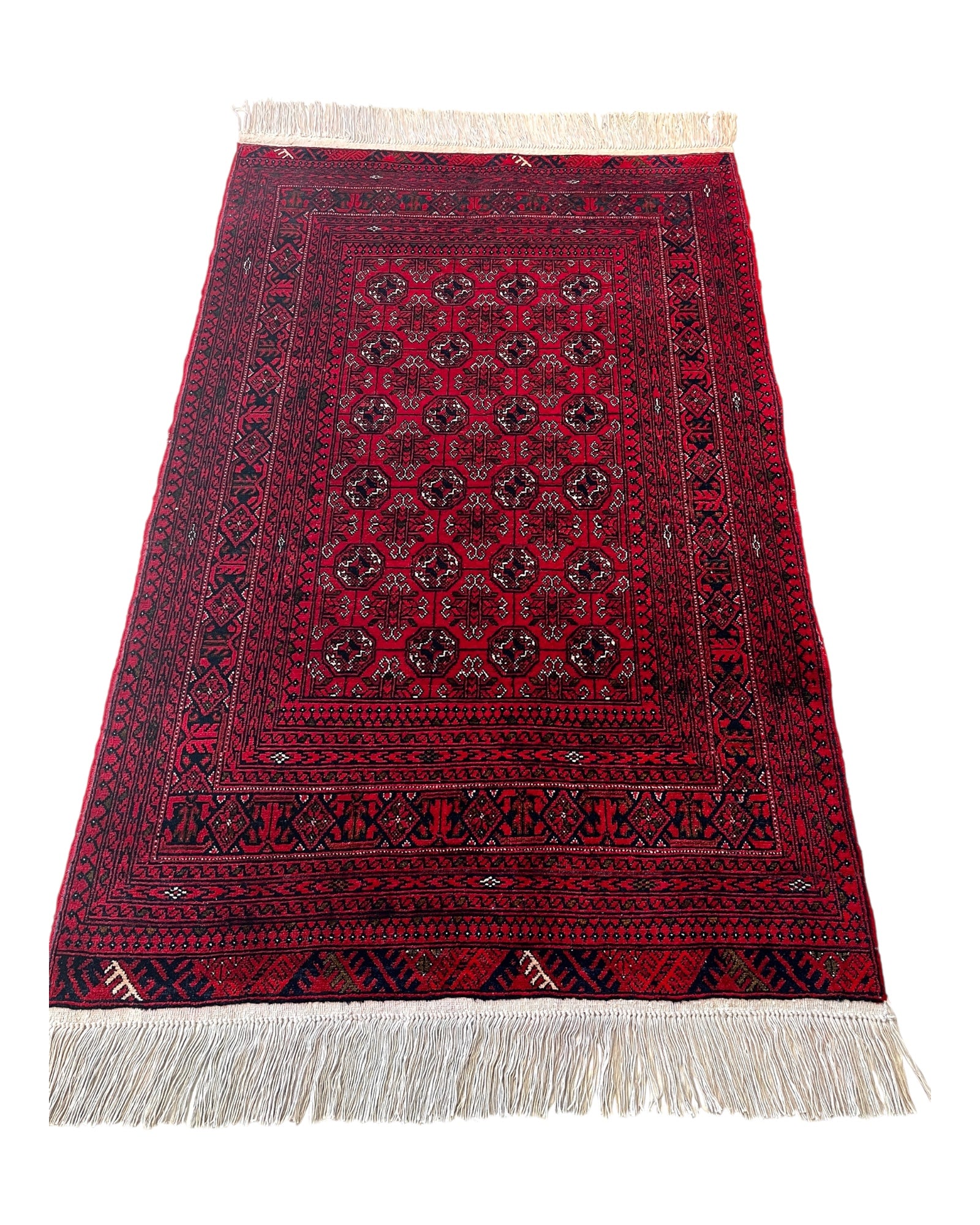 124cm x 77cm Red Khuwaja Roshnai Rug