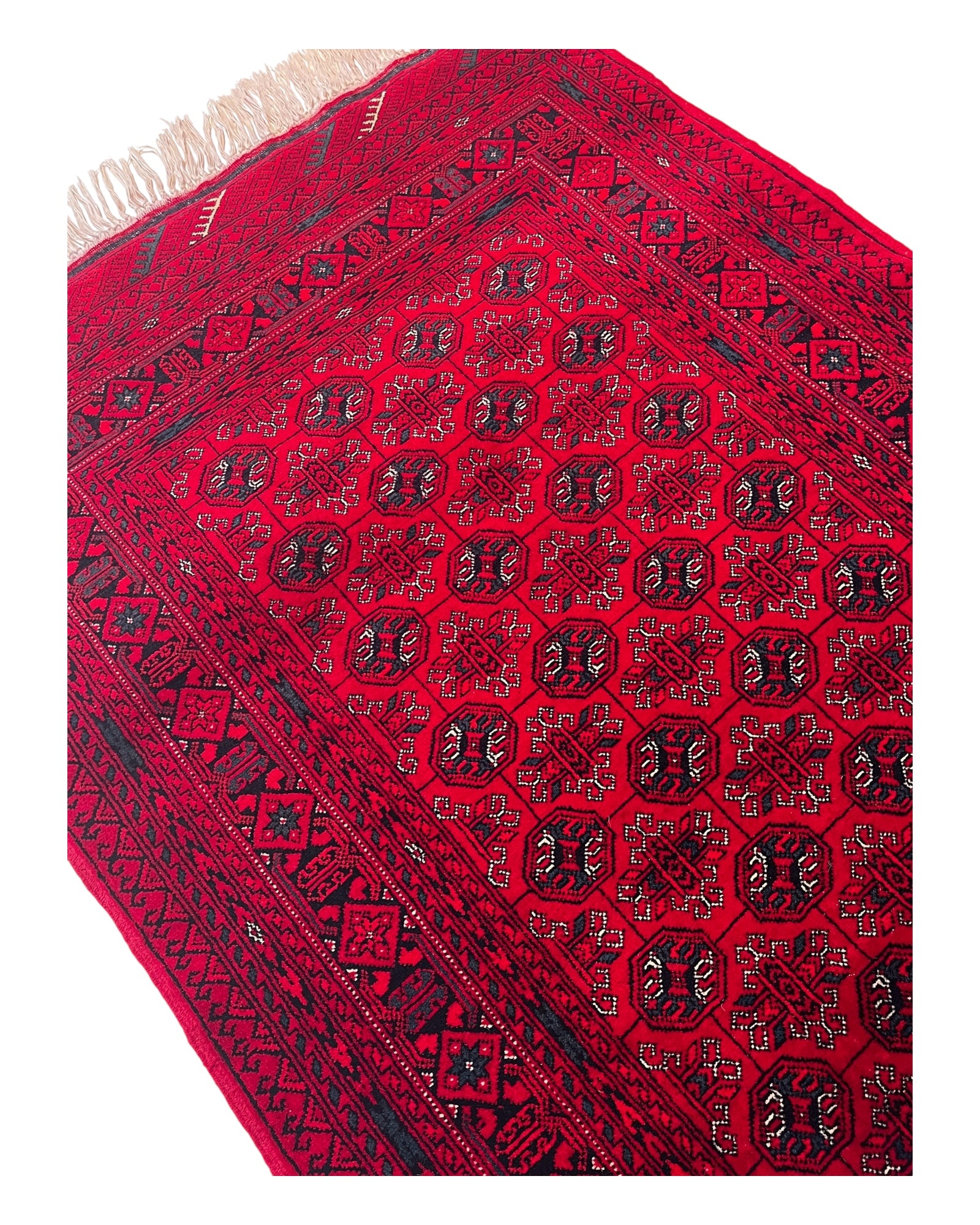 120cm x 80cm Red Khuwaja Roshnai Rug