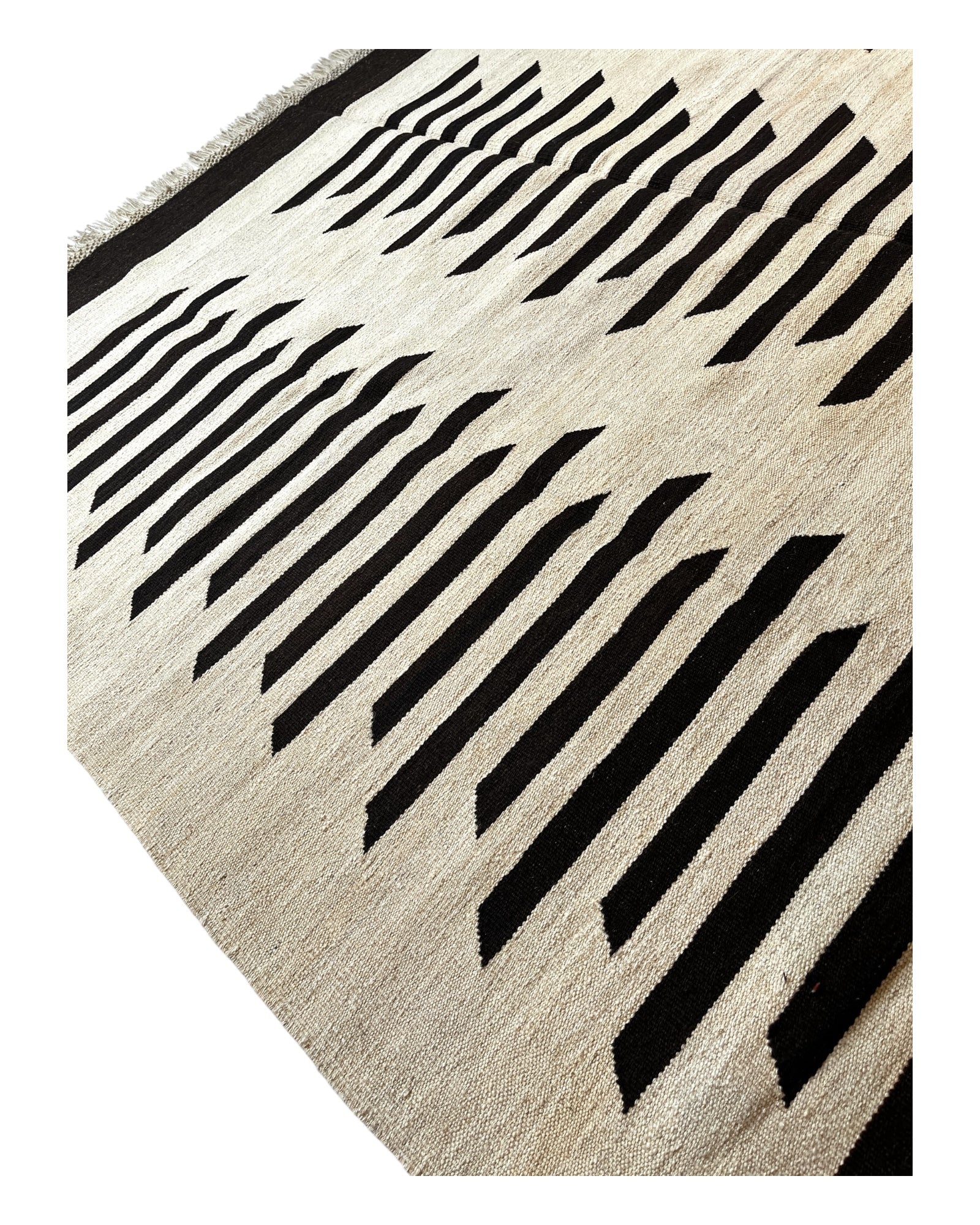 295cm x 195cm Oatmeal & Brown Kilim