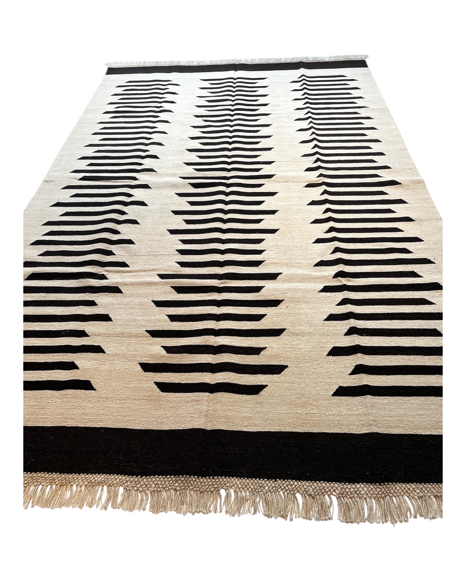 295cm x 195cm Oatmeal & Brown Kilim