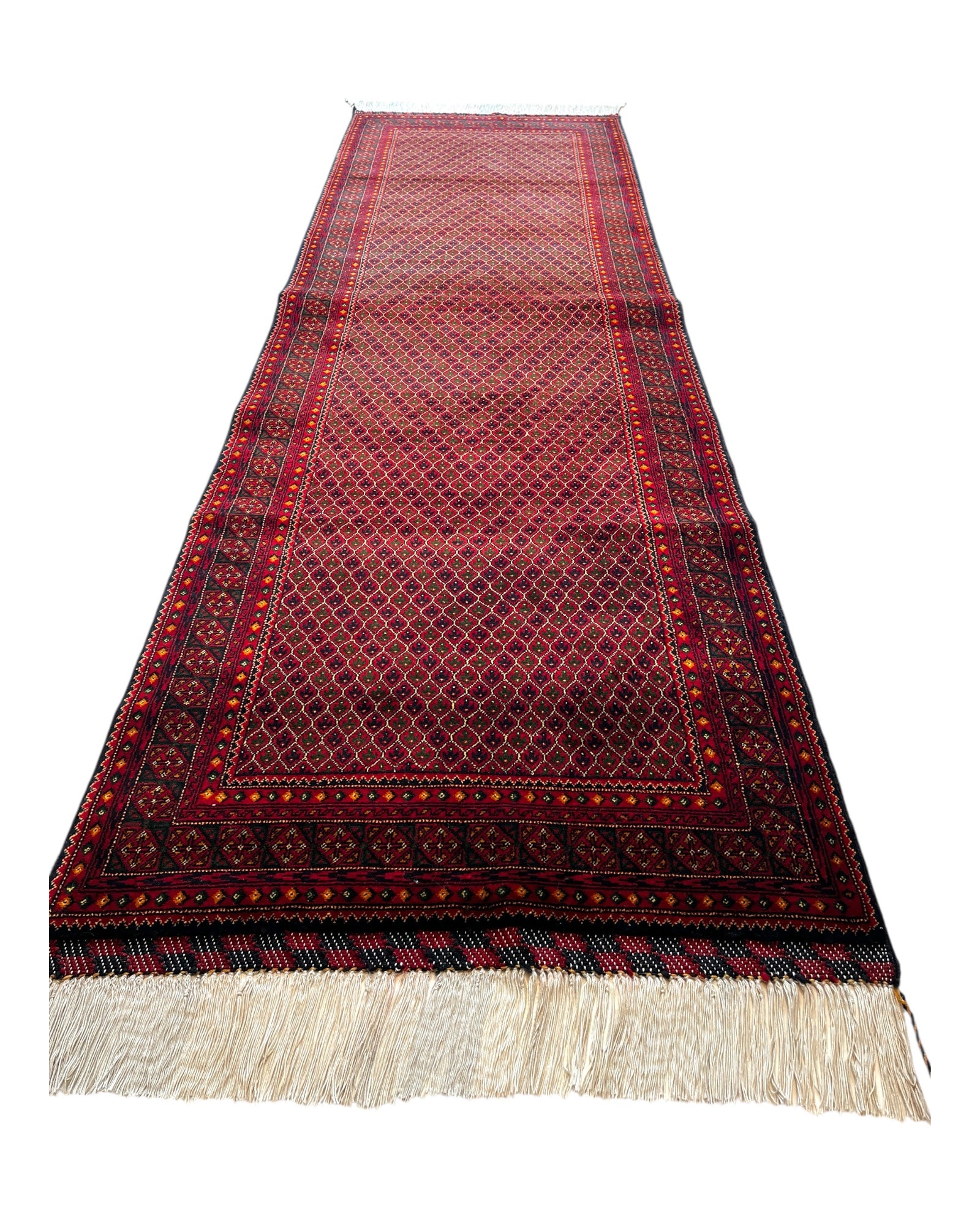 285cm x 88cm Red Afghan Runner