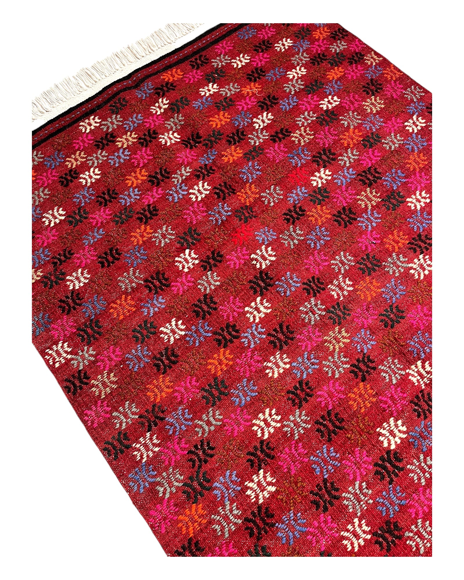 130cm x 85cm Pink Turkoman Kilim