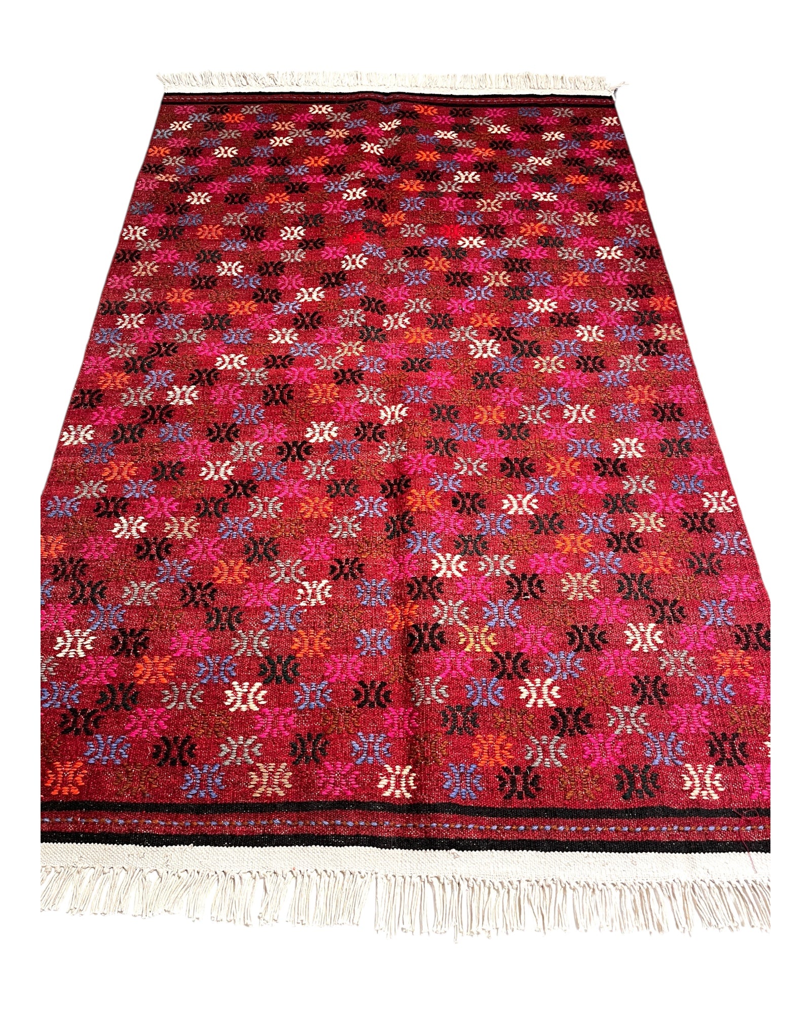 130cm x 85cm Pink Turkoman Kilim